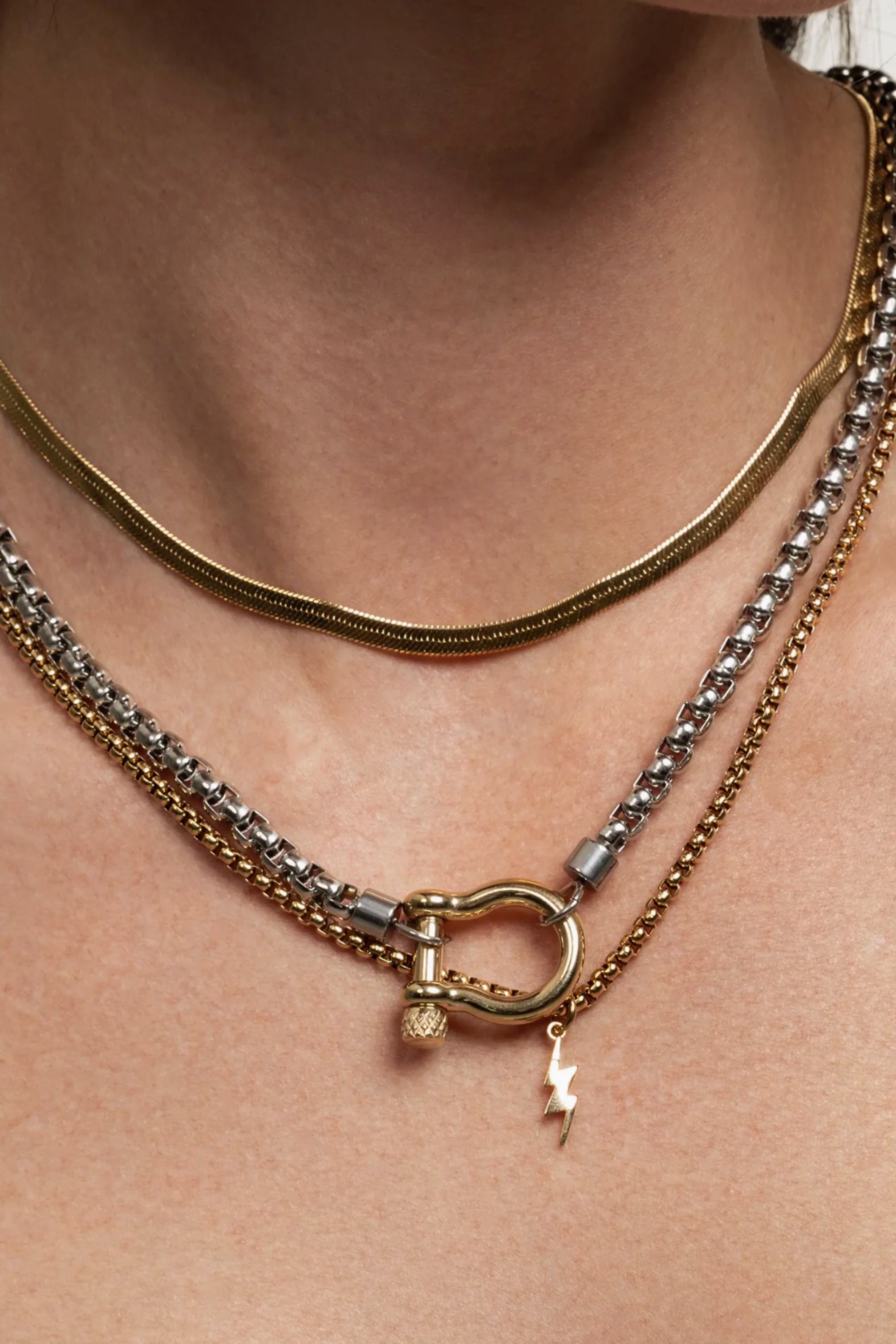 Herradura Snake Layered Necklace Set