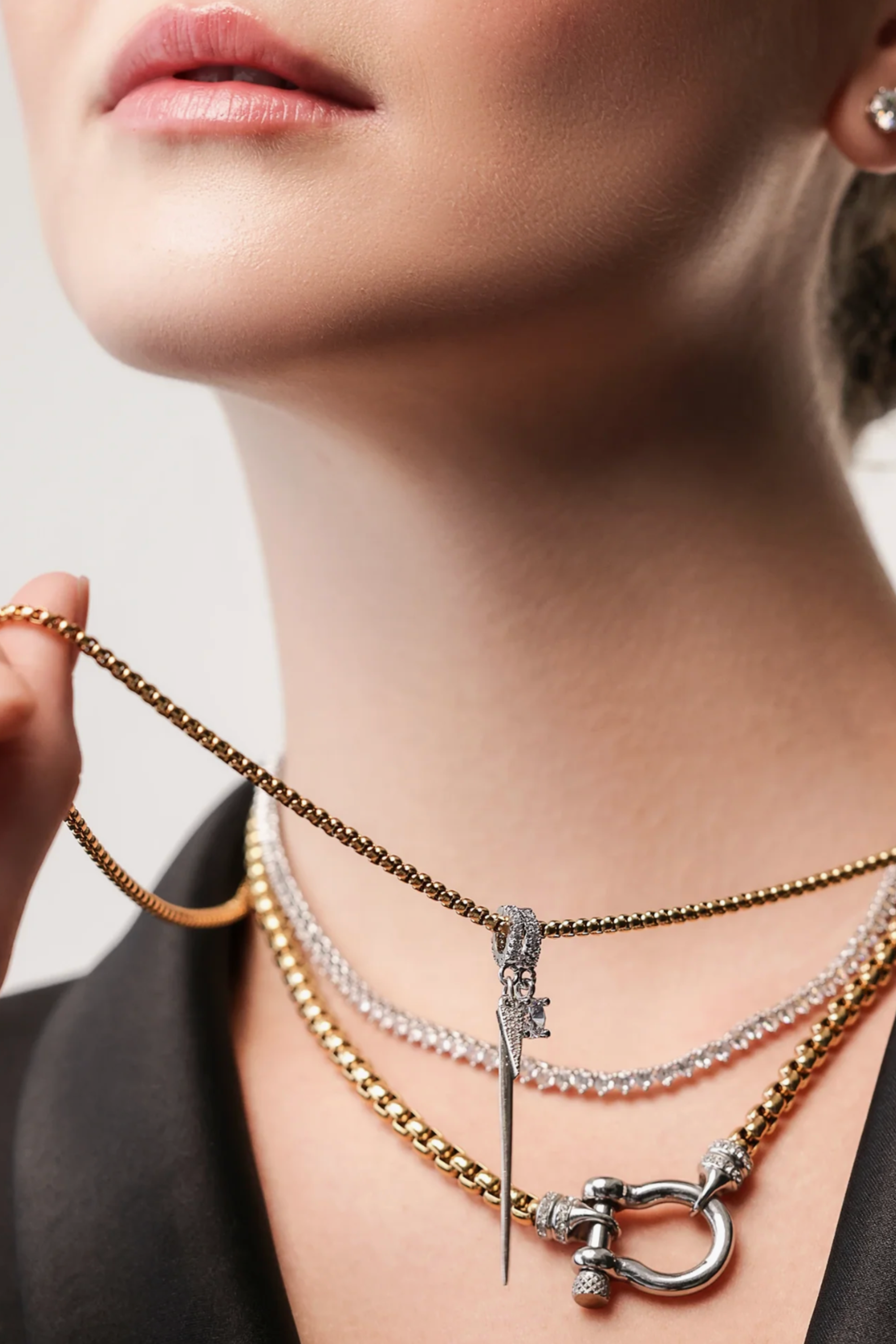 Herradura Tennis Layered Necklace Set