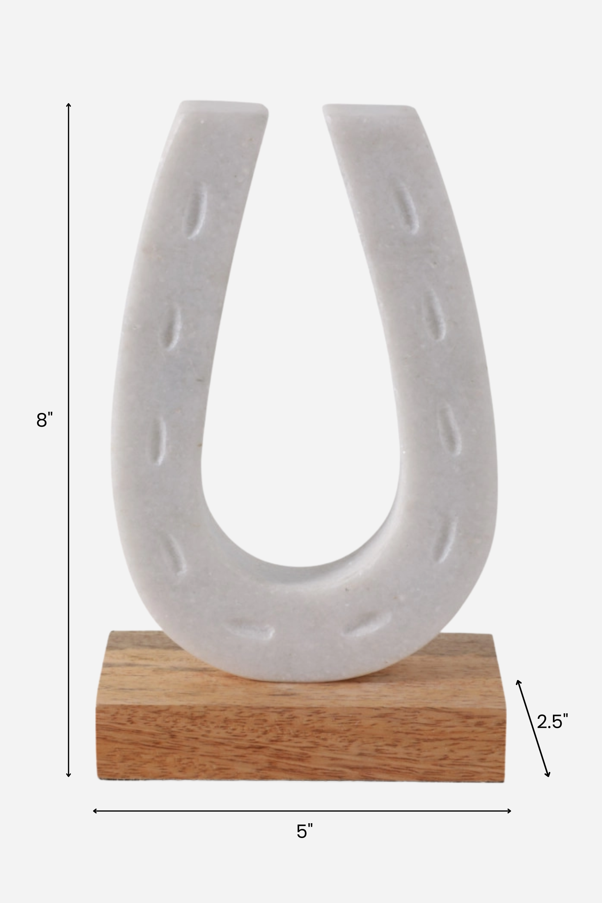 Marble horseshoe decorative accent on a wooden base, handcrafted equestrian home decor piece. horseshoe decor, equestrian home decor, horse themed decor, horseshoe sculpture, equestrian accent piece, horse lover home decor