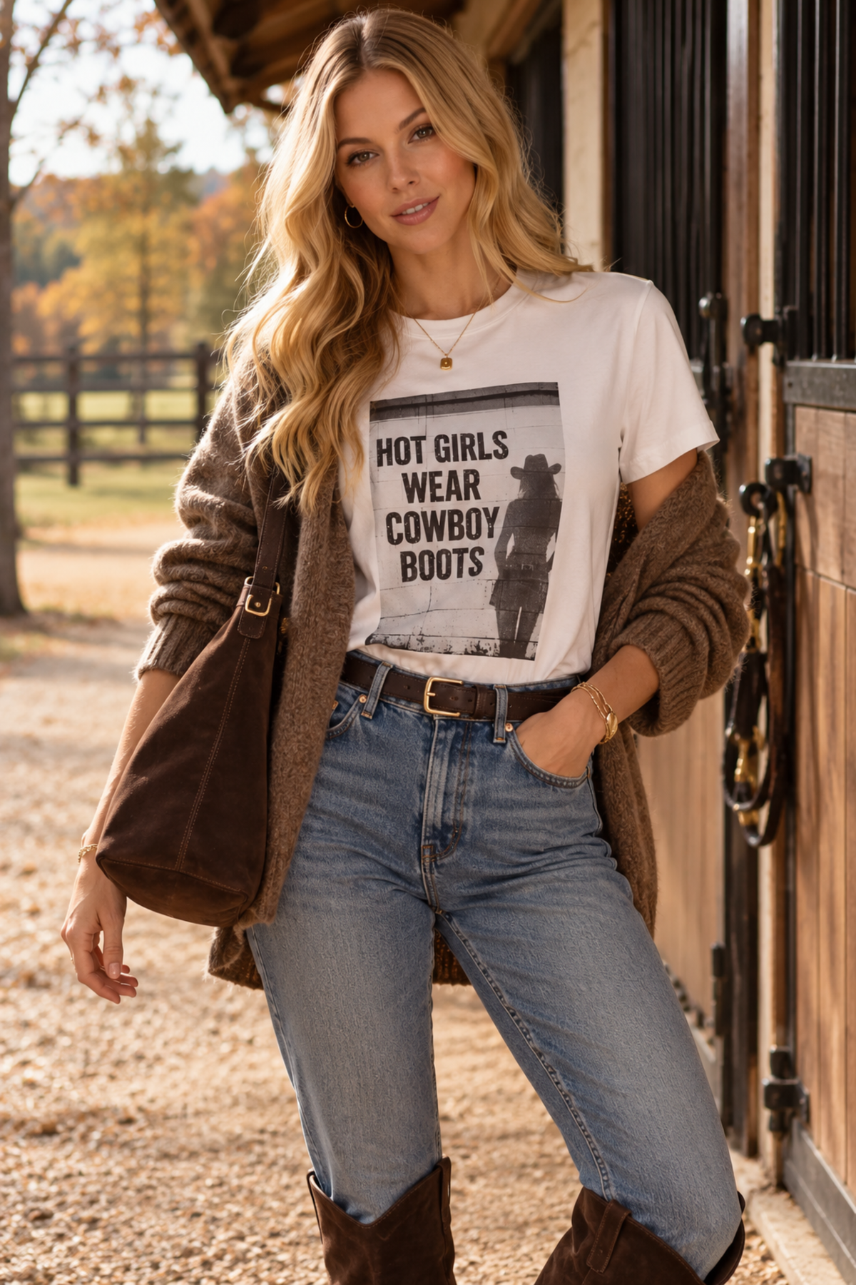 Hot Girls Wear Cowboy Boots Graphic Tee