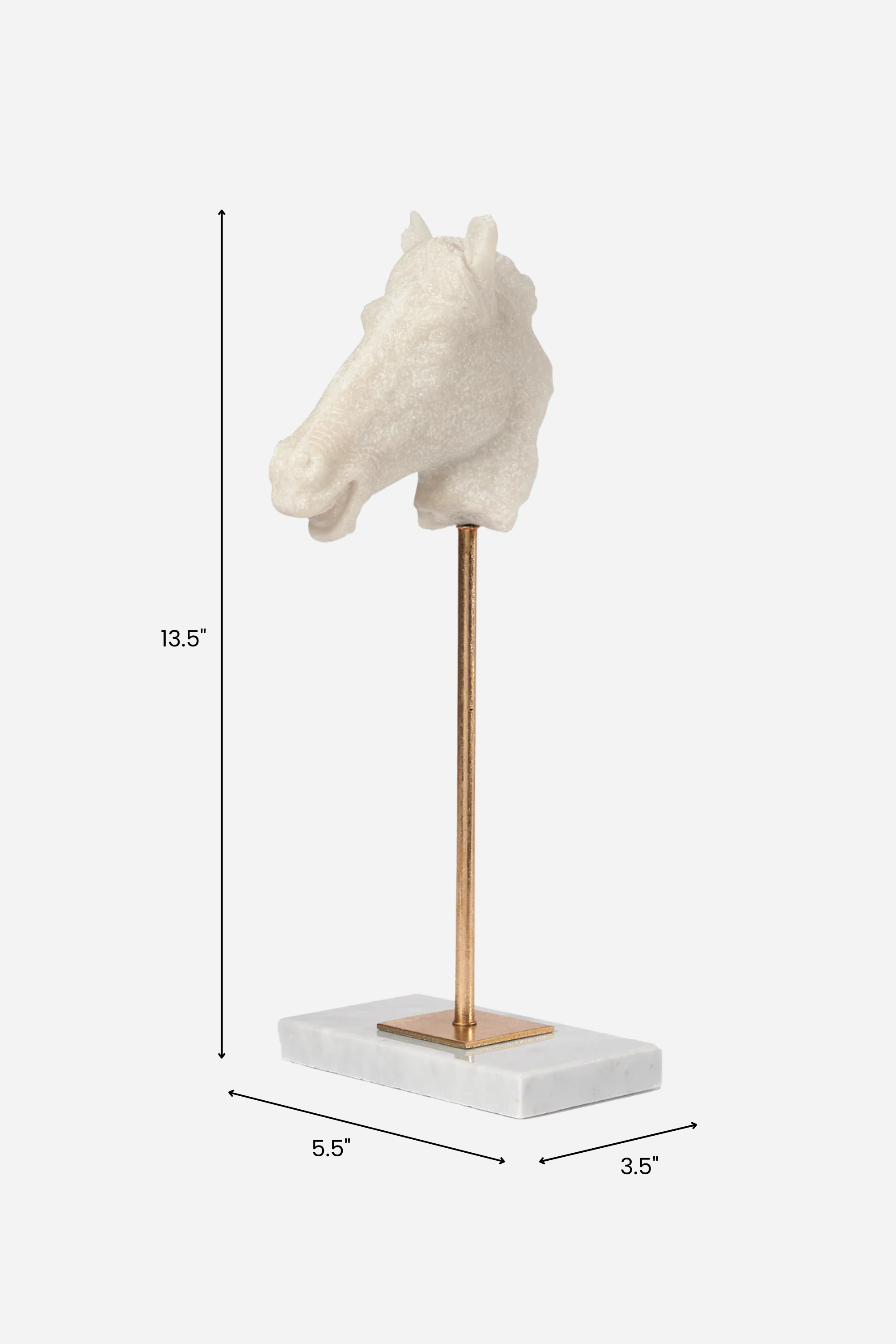 Isla Marble Horse Head Accent