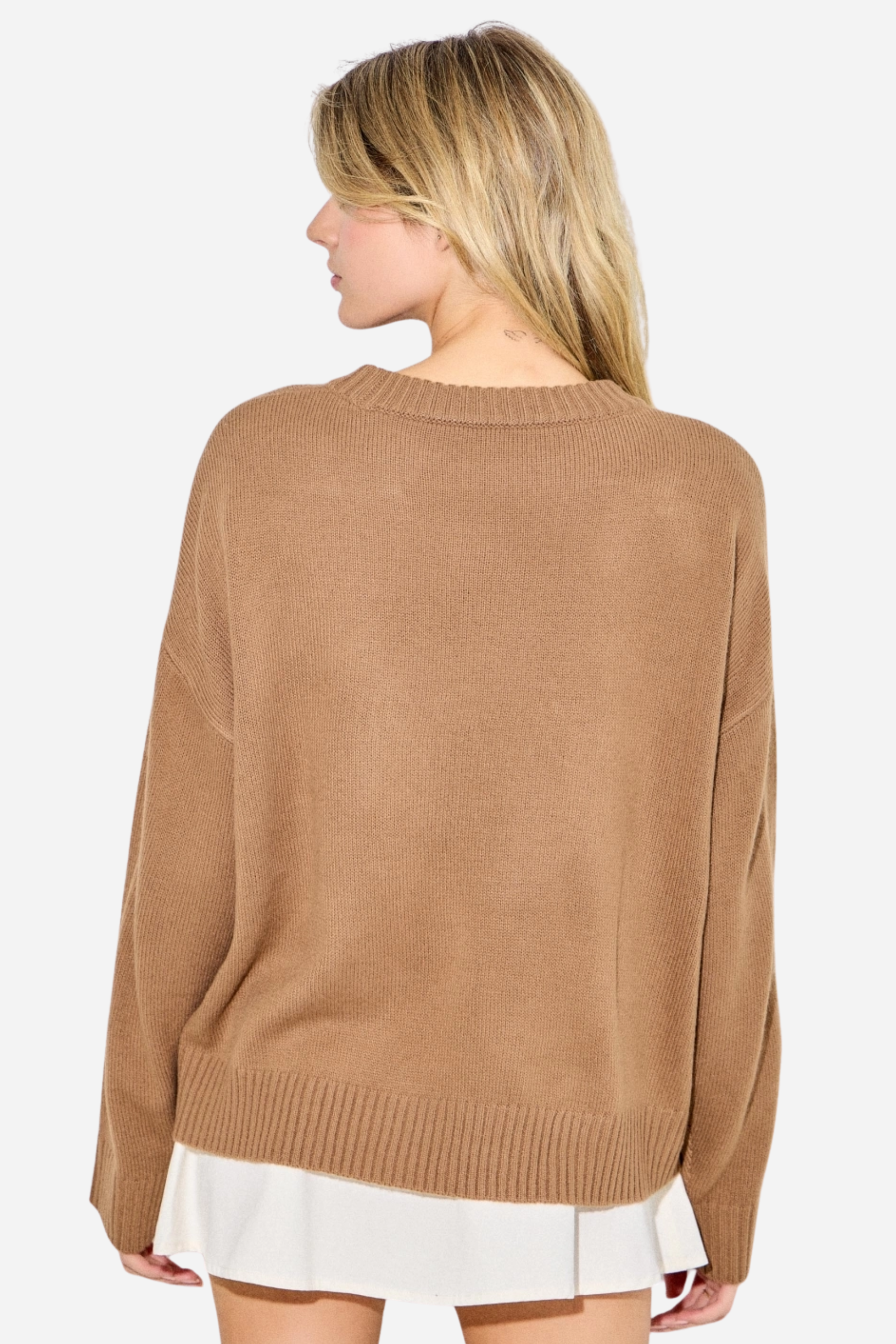 Kiss Me Cowboy Embroidered Sweater