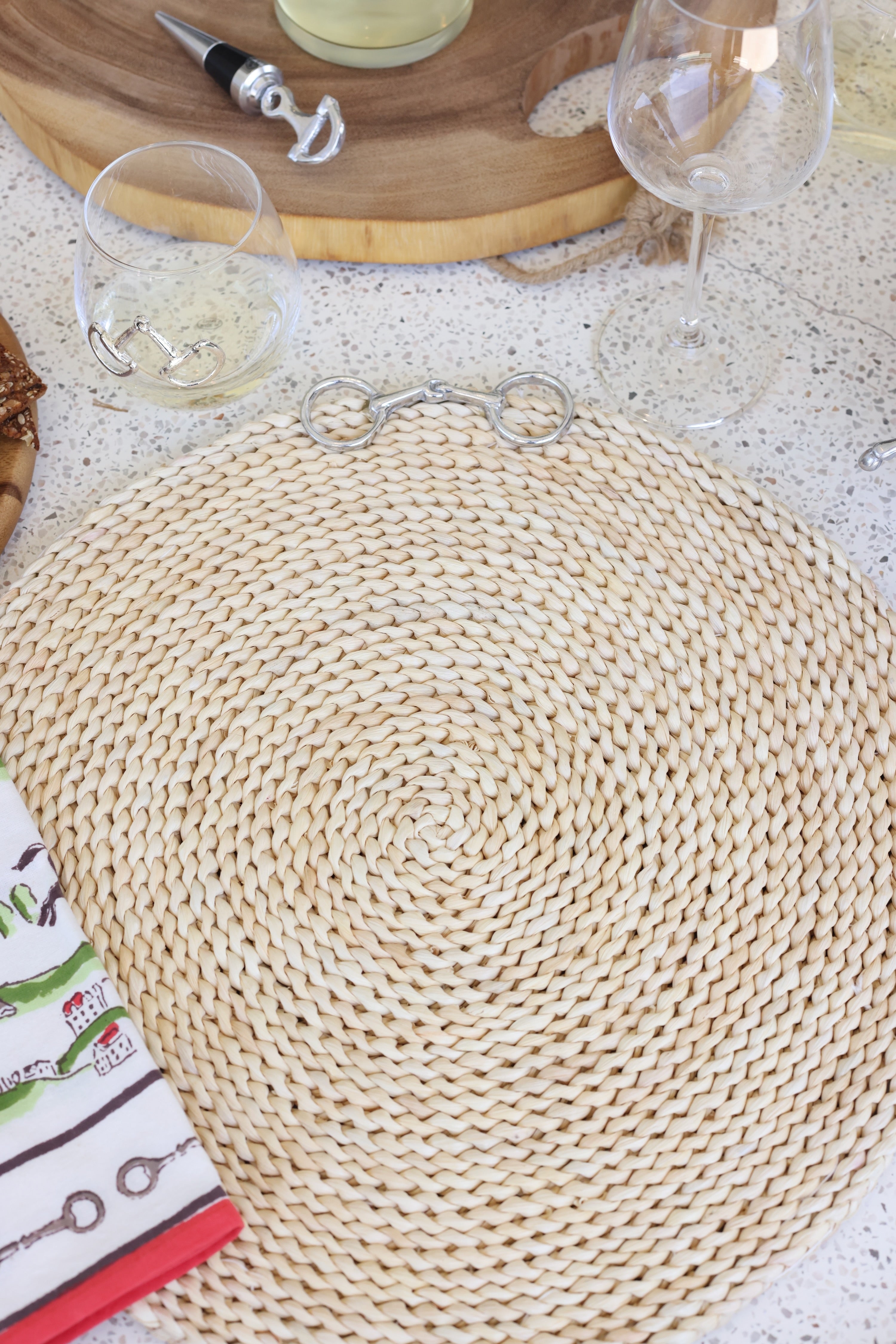 arthur court stylish equestrian lana placemat set