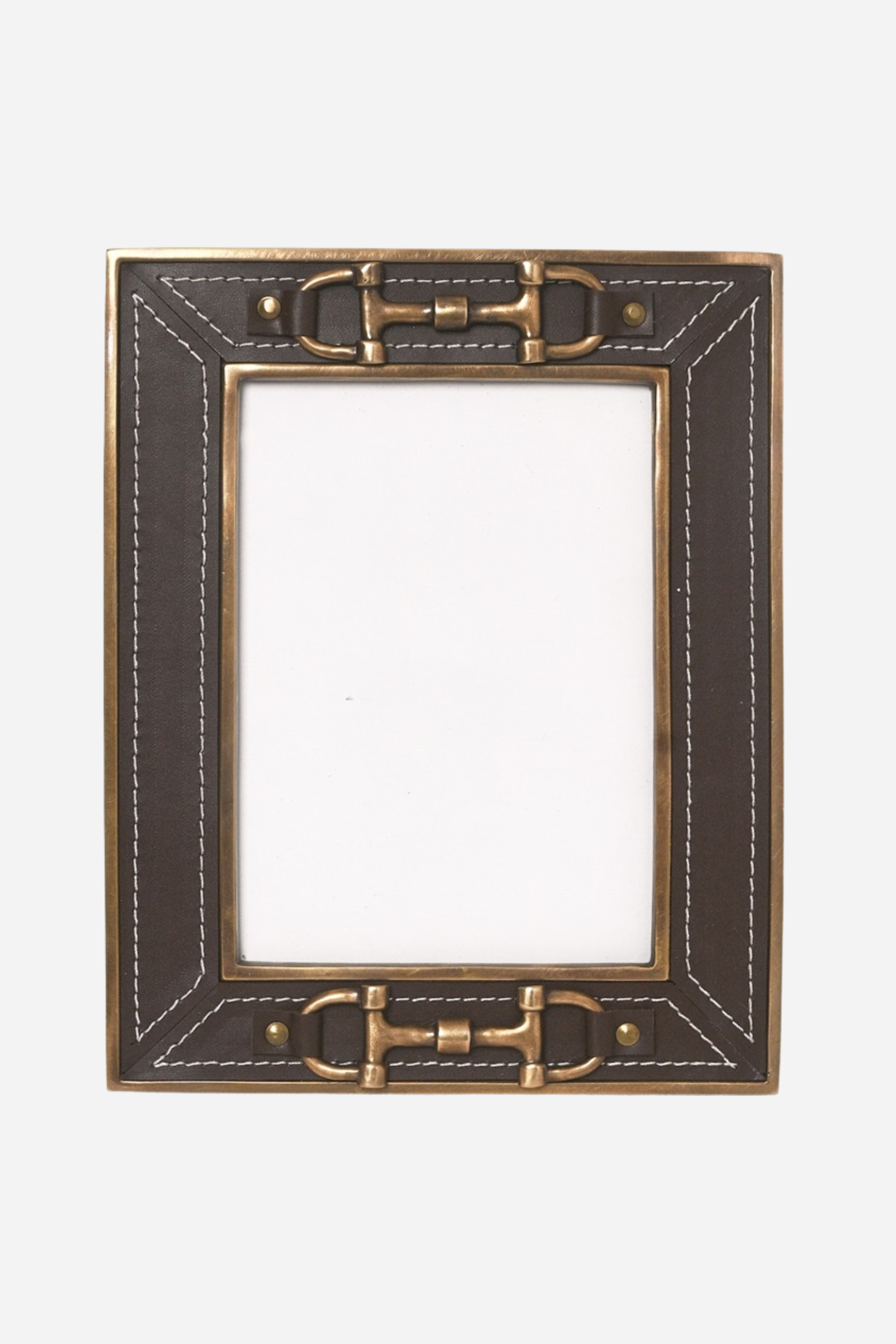 Carter D-Ring Leather Photo Frame - Brown