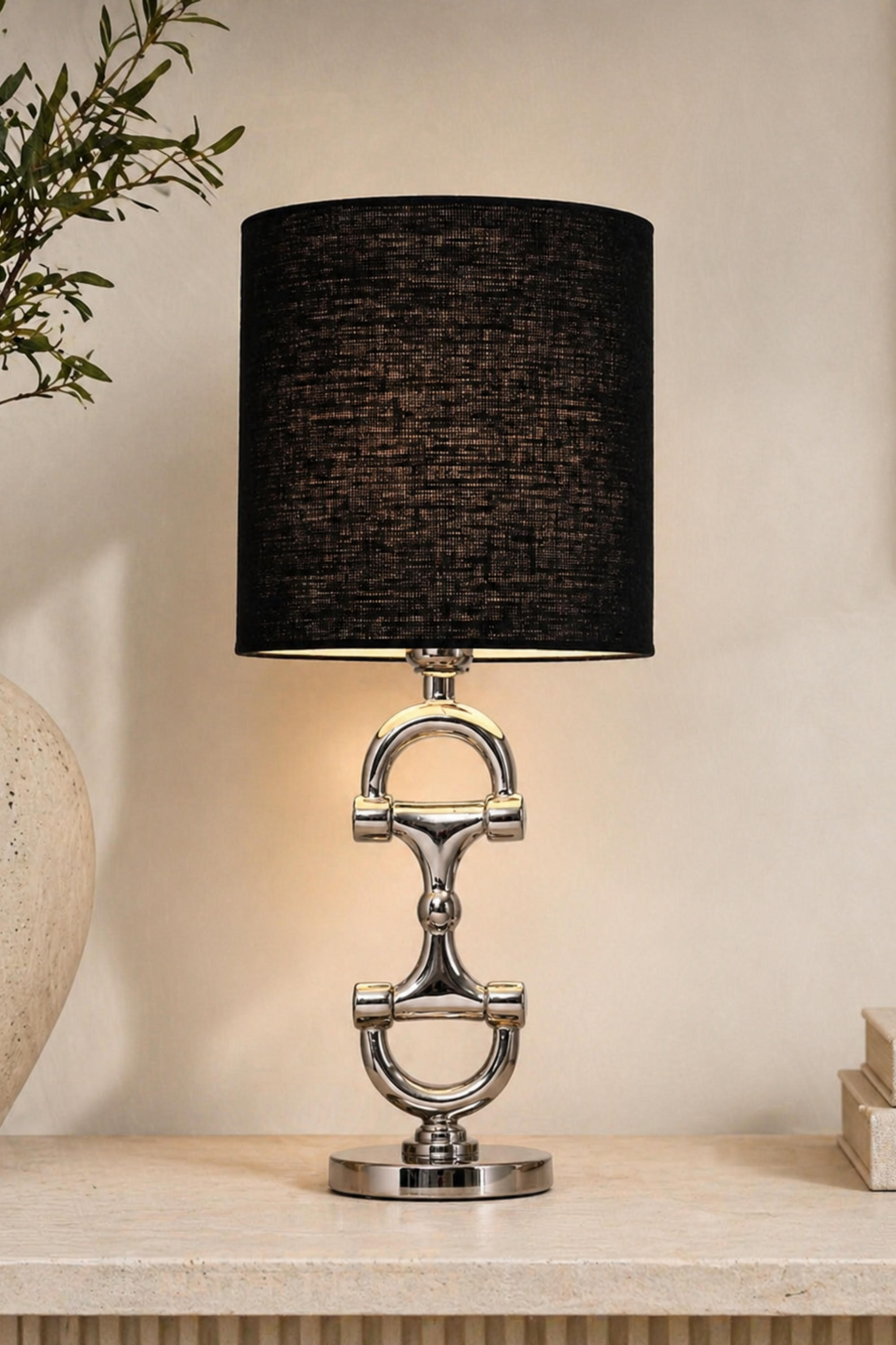 Snaffle Lamp Stand - Silver