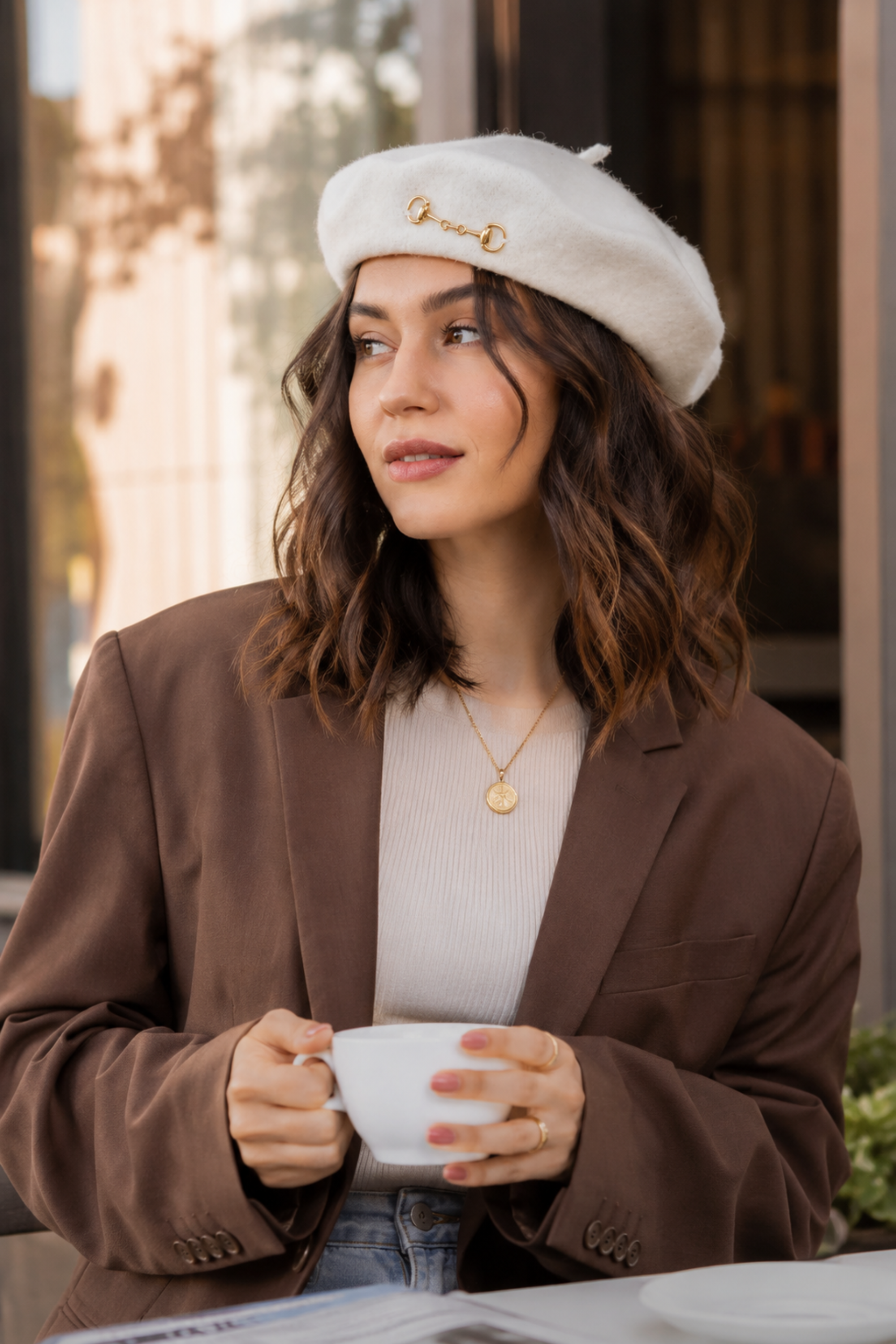 Lola Bit Beret - Ivory
