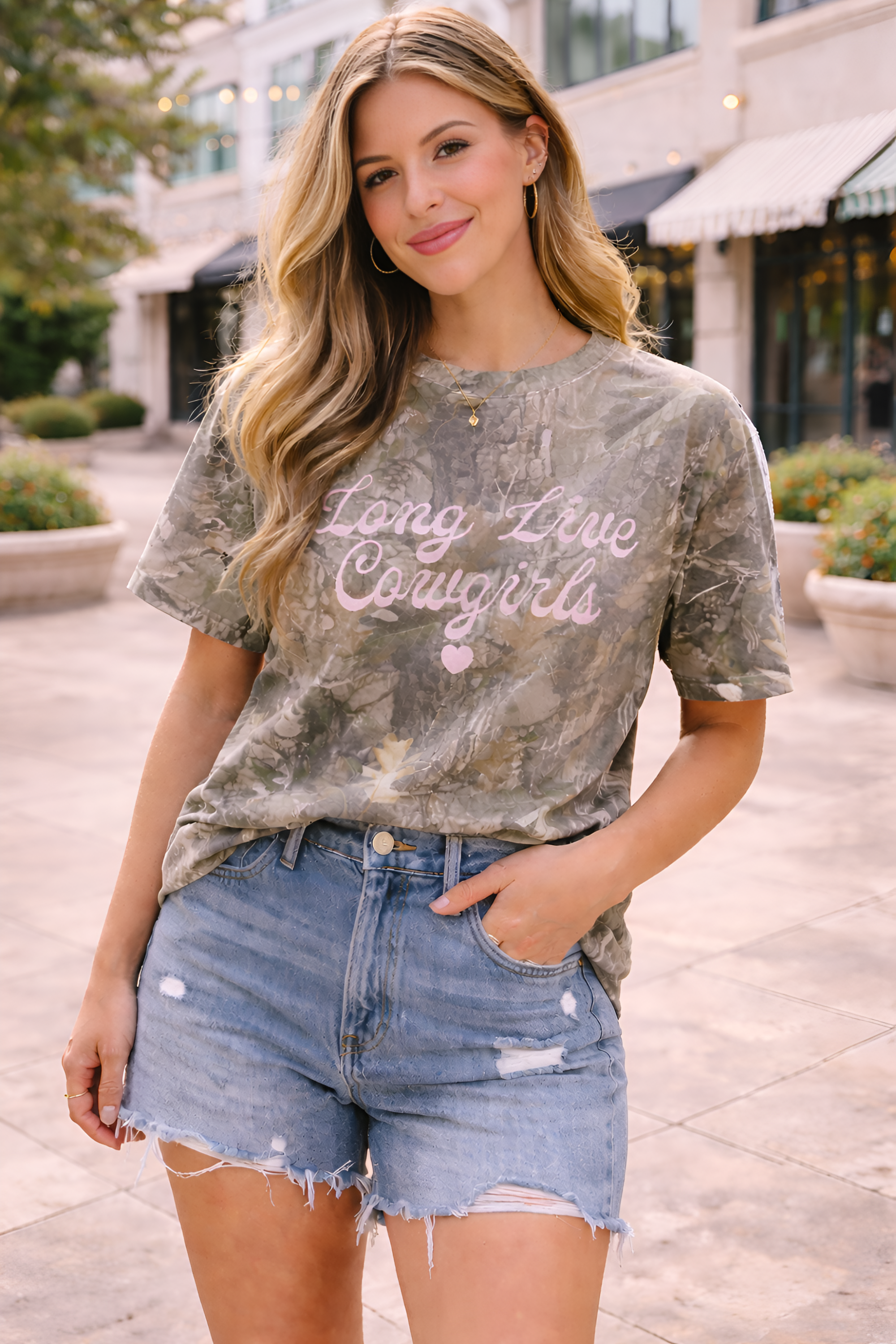 Long Live Cowgirls Camo Tee