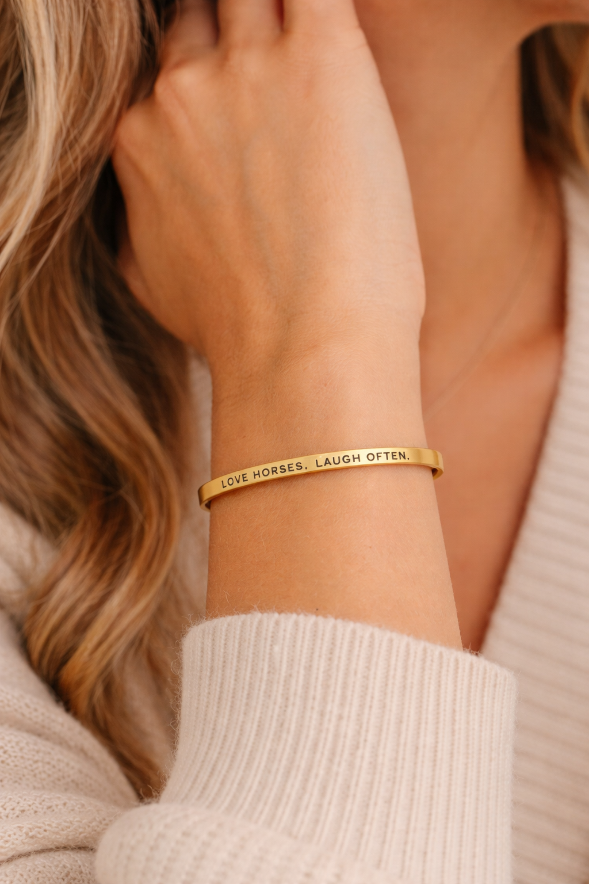 Love Horses Laugh Often Bangle