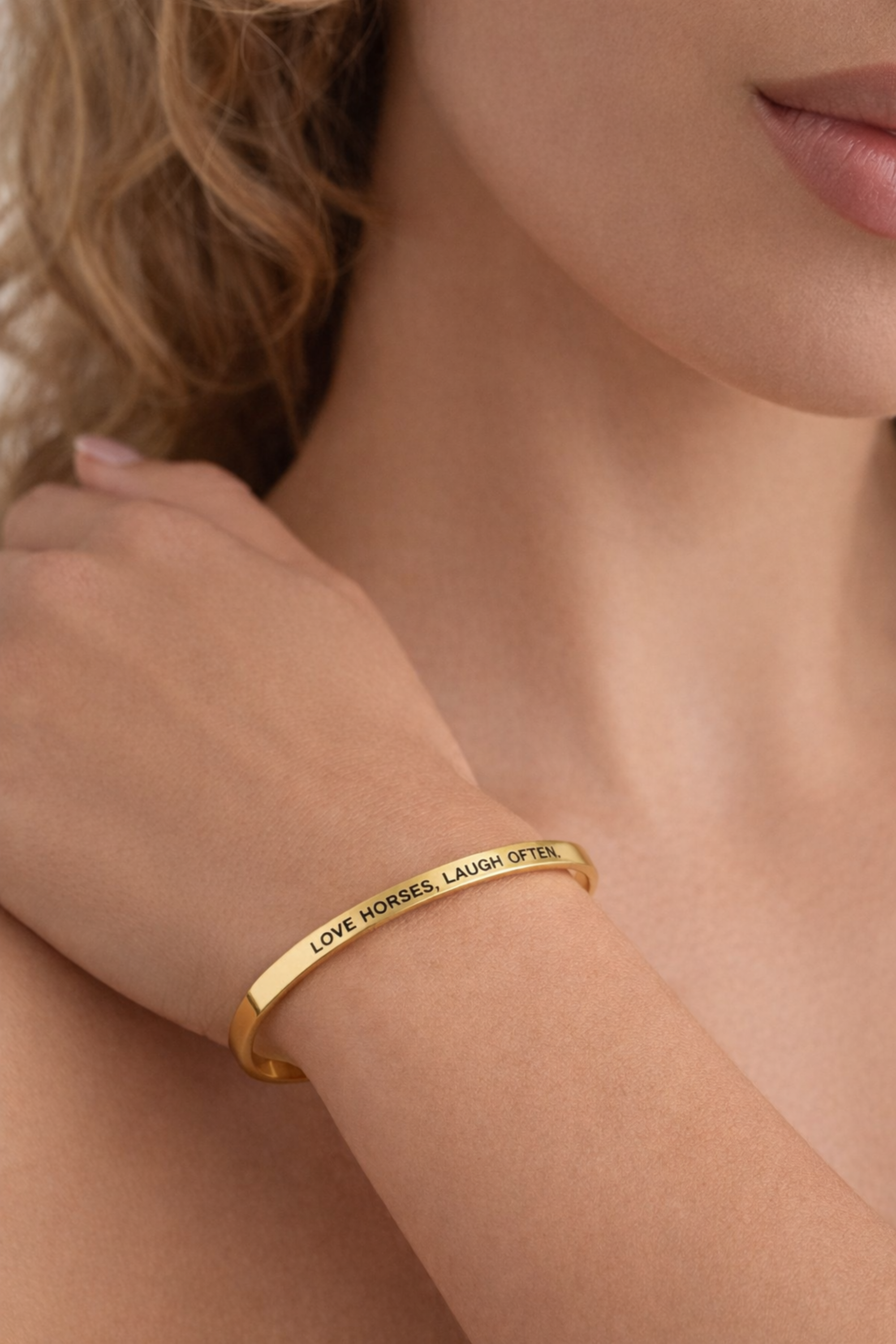 Love Horses Laugh Often Bangle