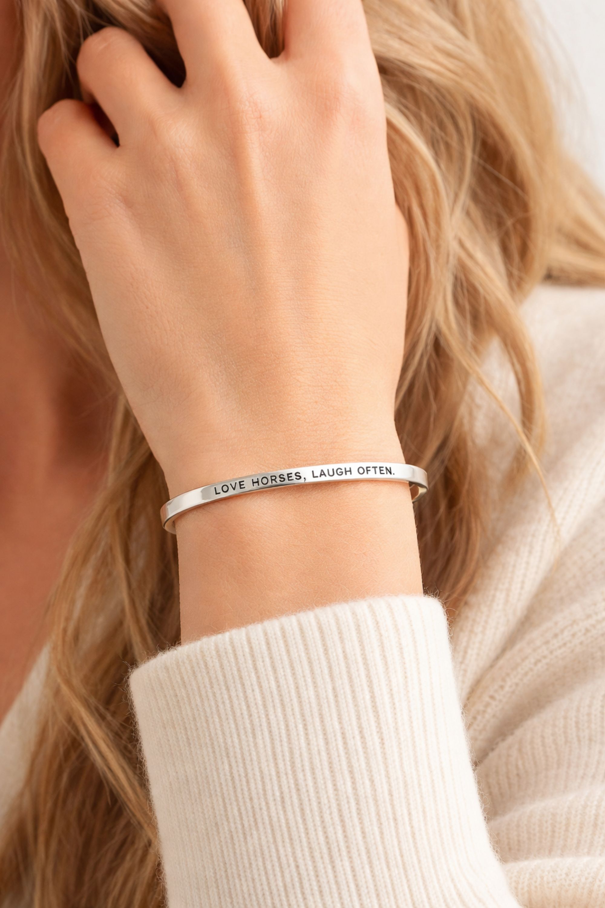 Love Horses Laugh Often Bangle