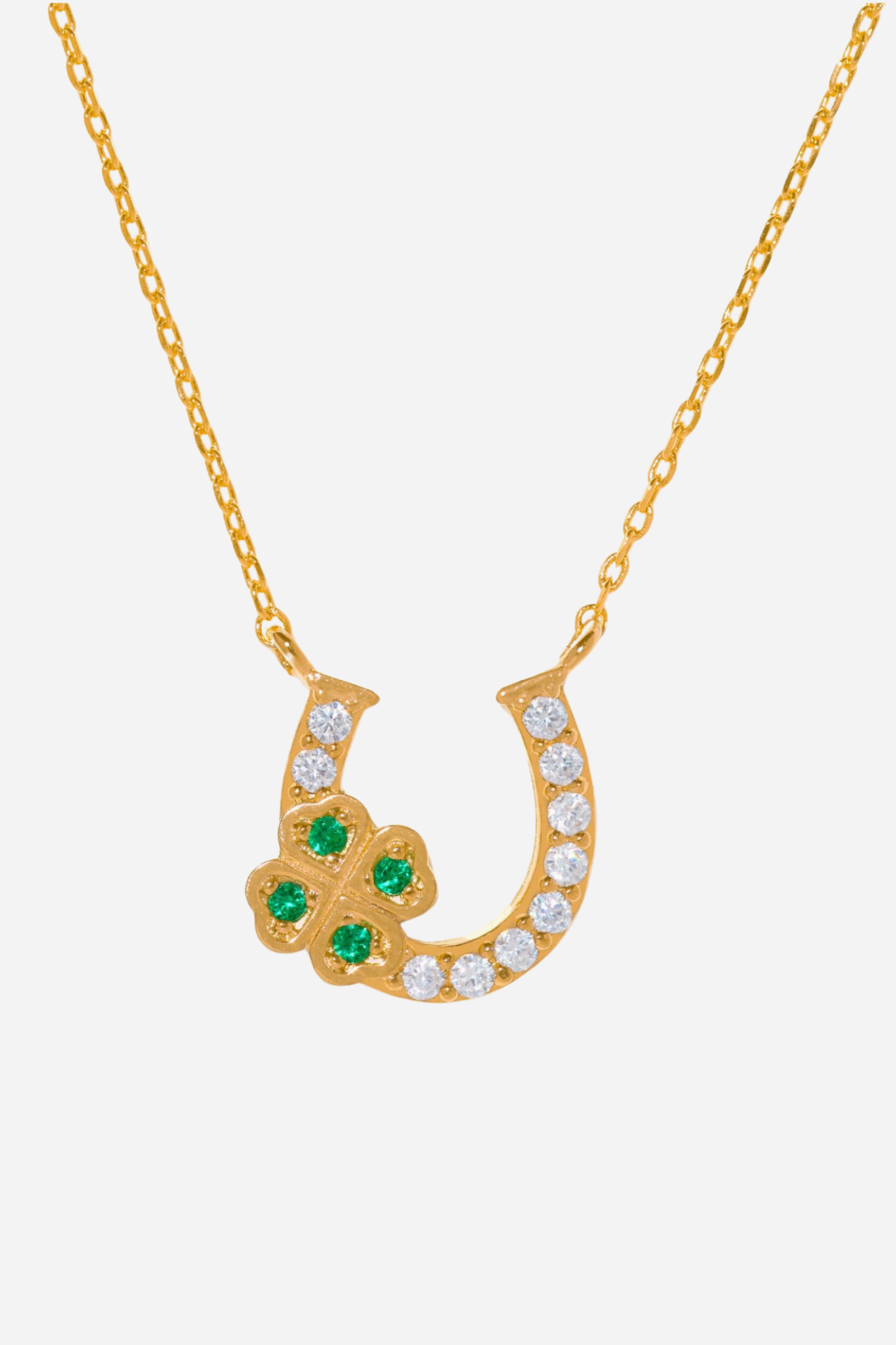 Luck Strikes Horseshoe Necklace - Gold