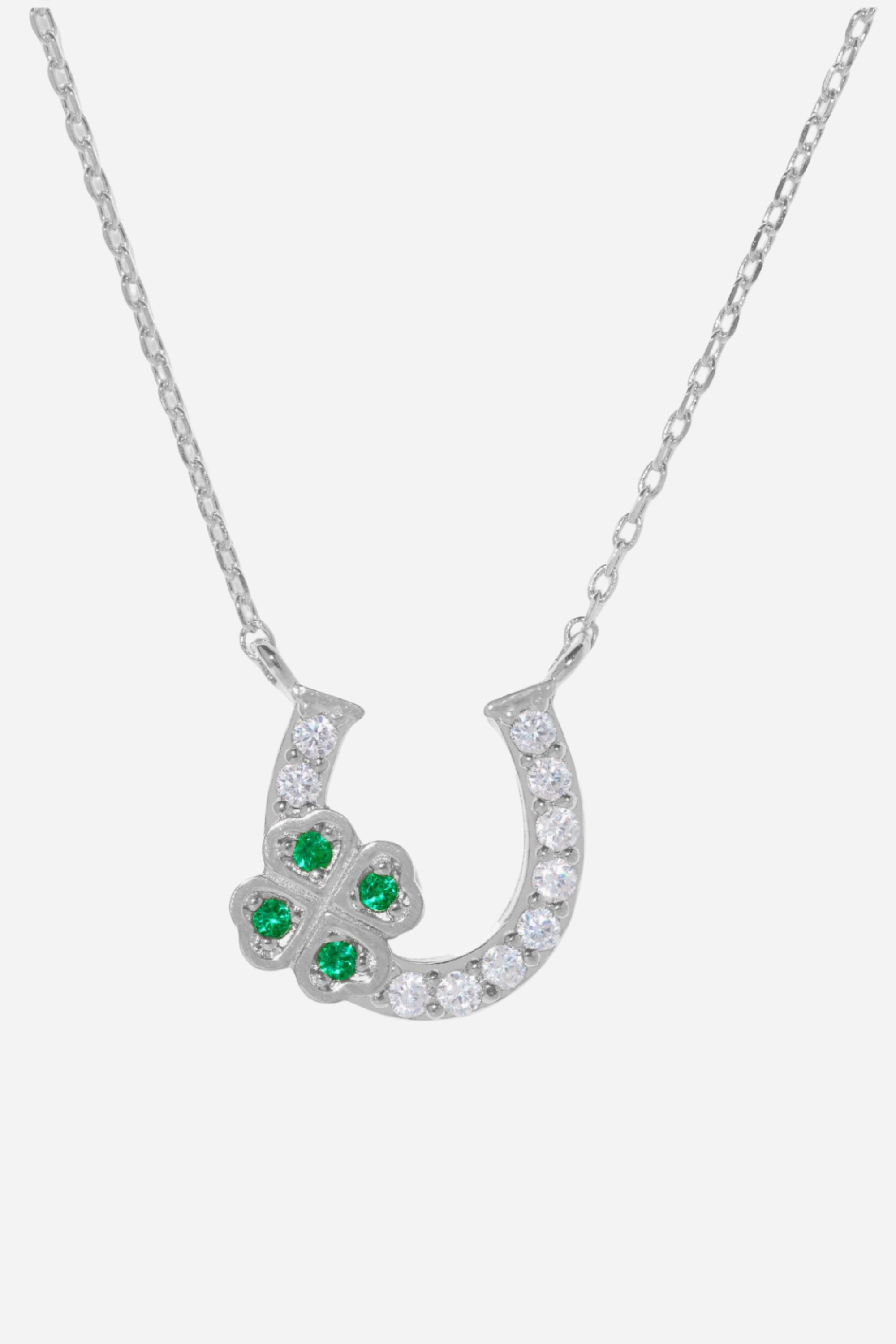 Luck Strikes Horseshoe Necklace - Silver
