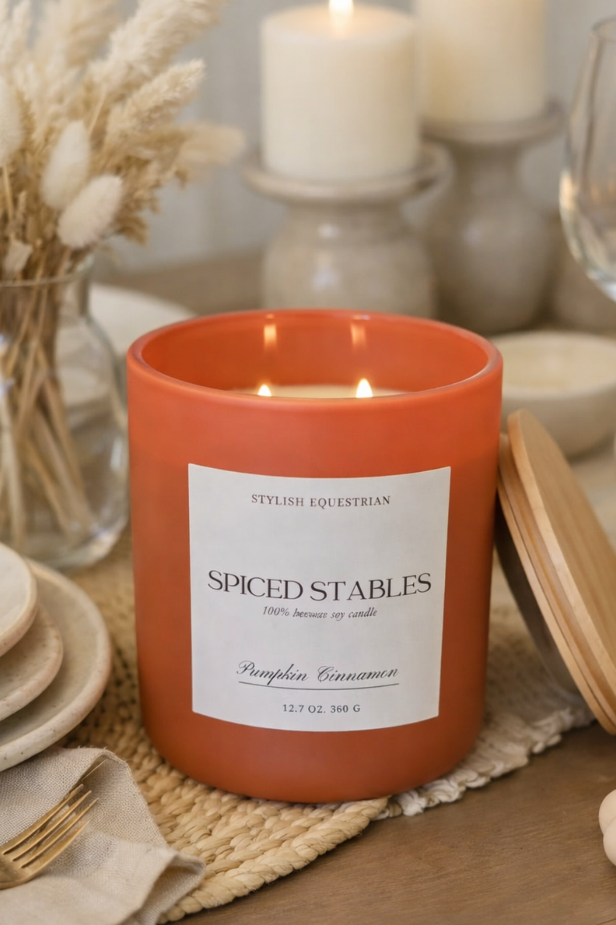 Luxe Signature Candle - Spiced Stables