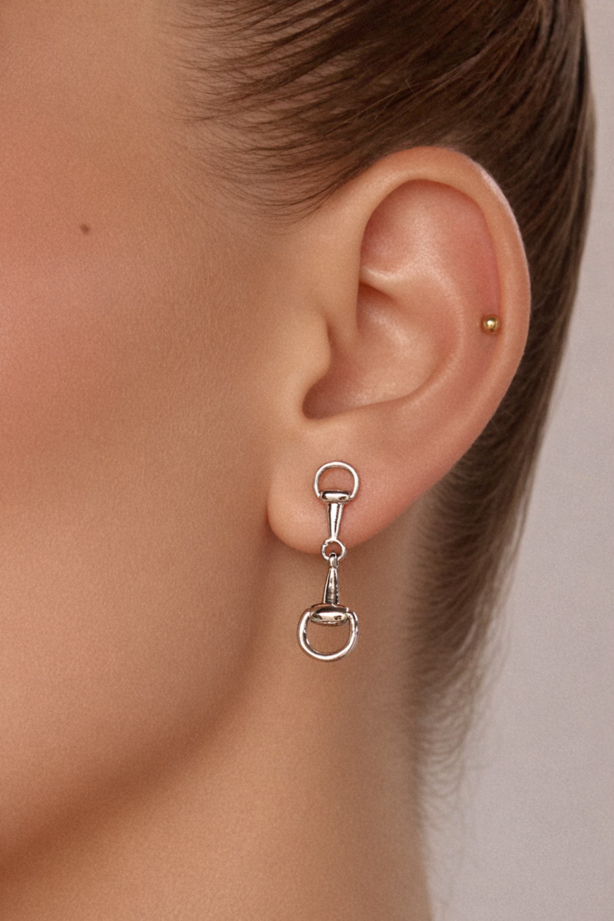 Madison Bit Earrings - Silver