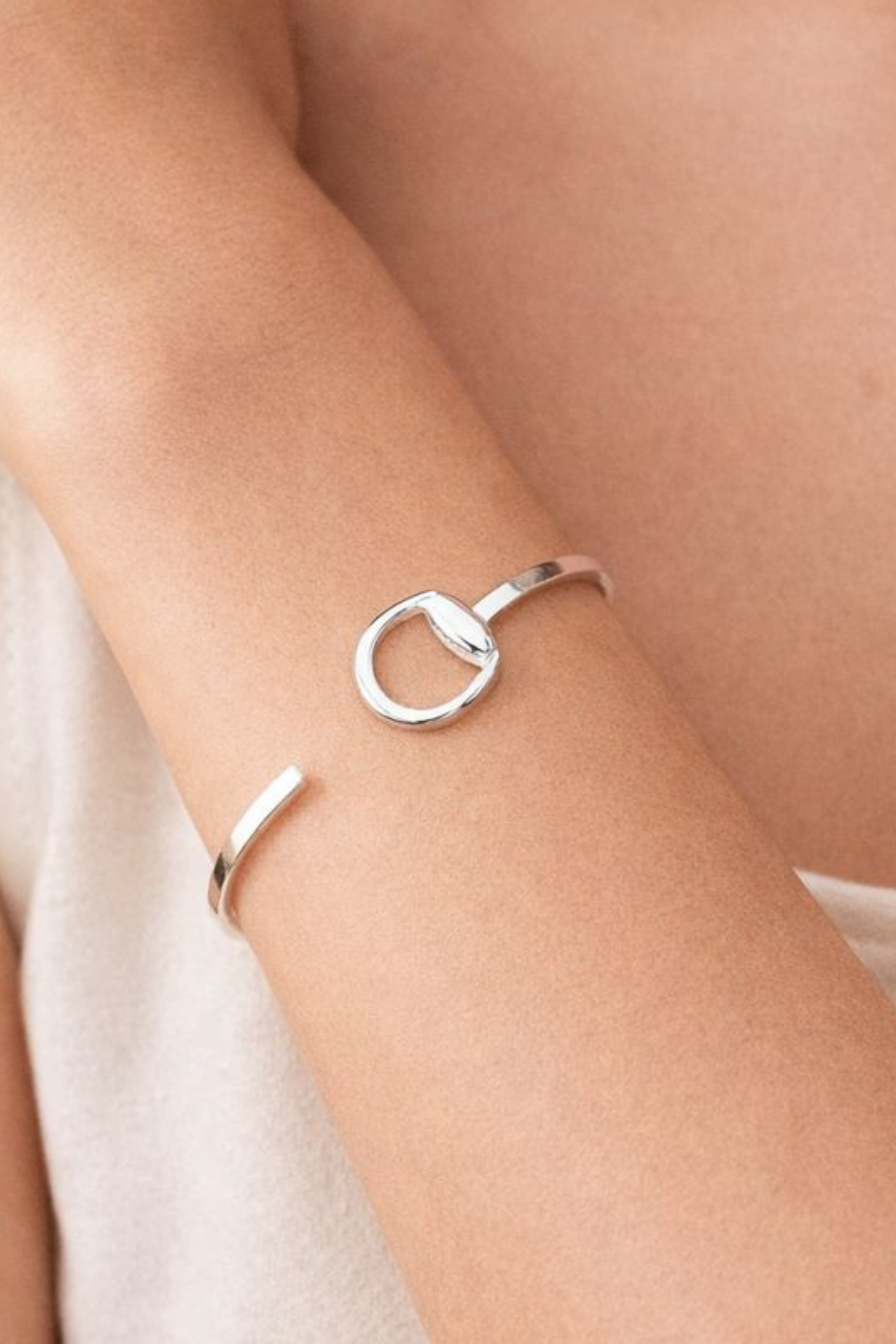 Hollis Bit Cuff Bracelet - Silver