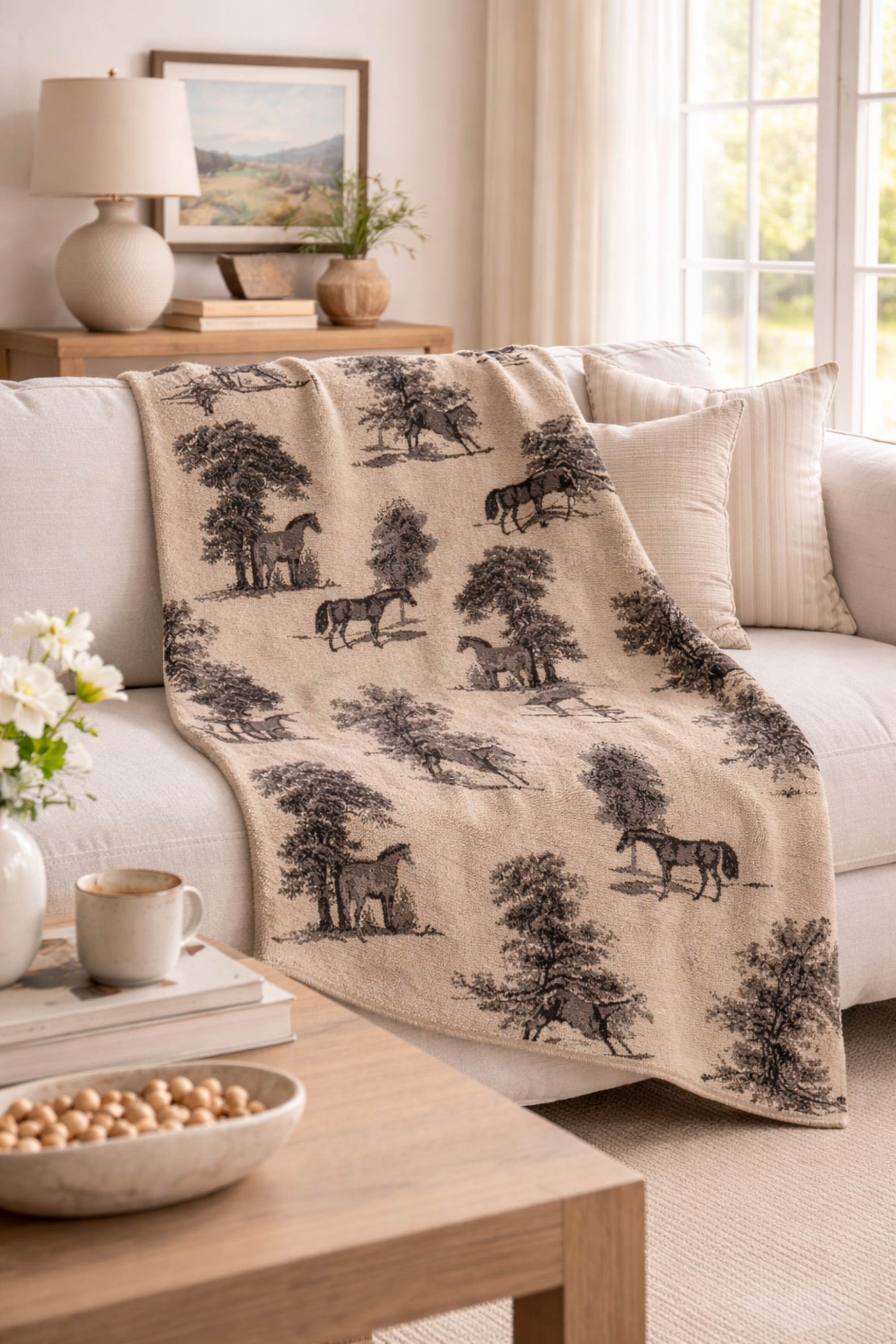 Meadow Toile Throw