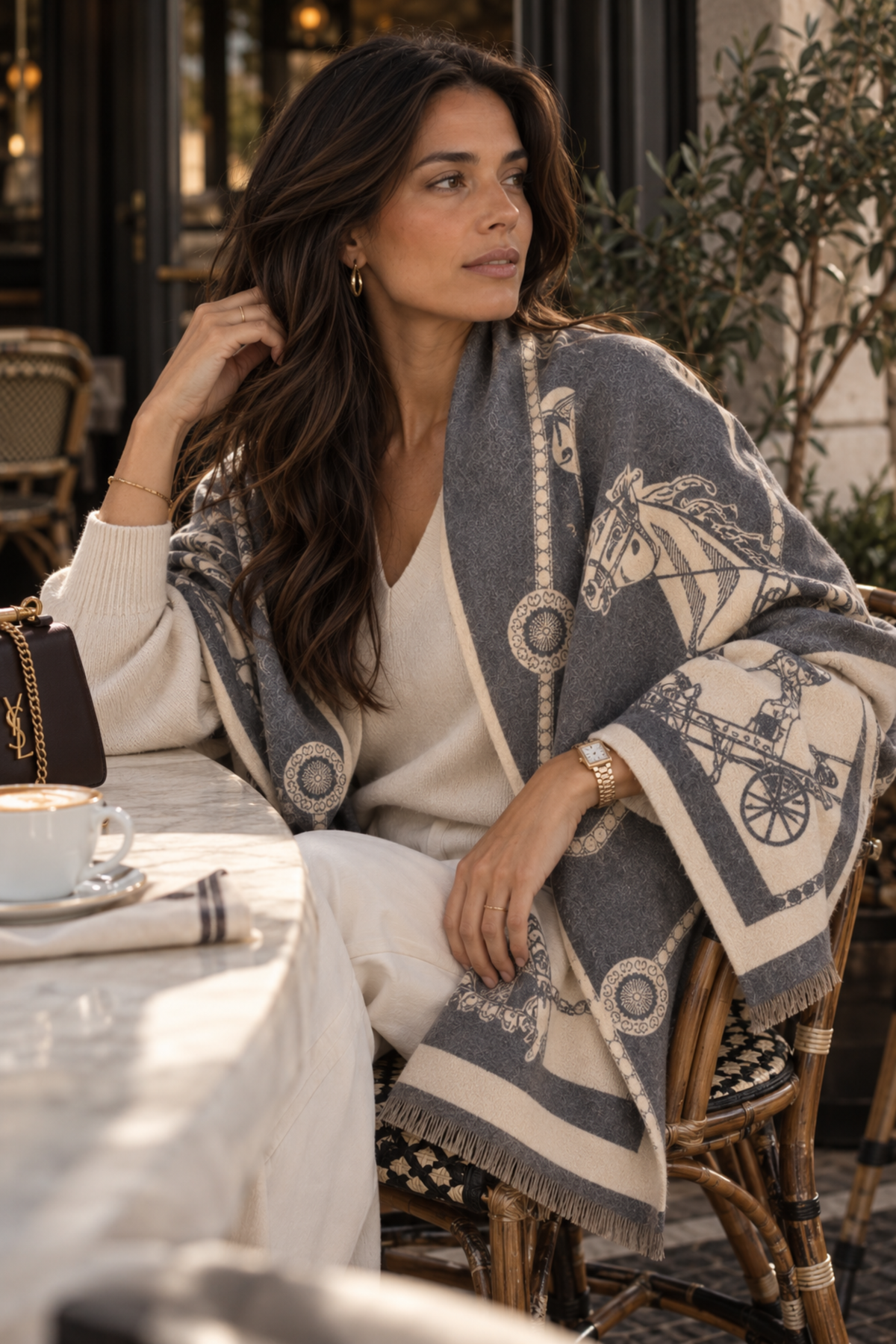 Montecito Scarf - Charcoal