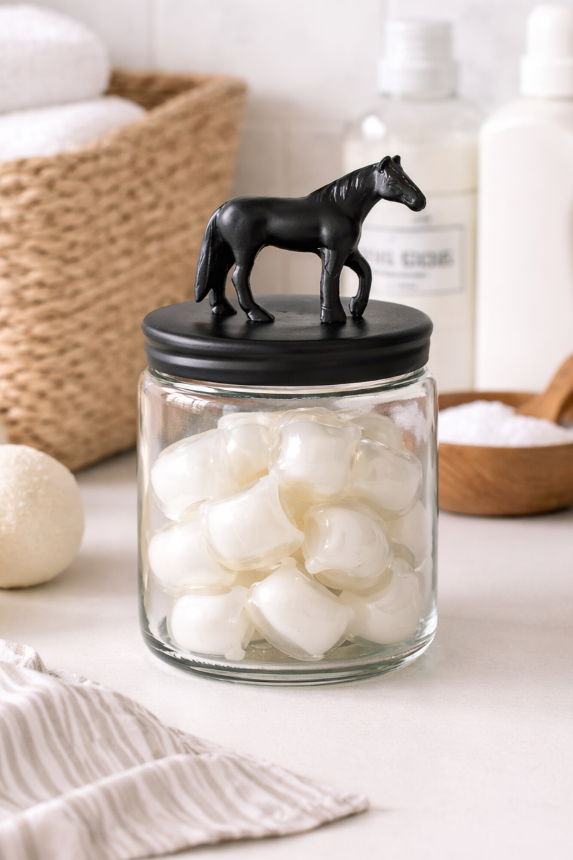 Nicolette Glass Jar - Black