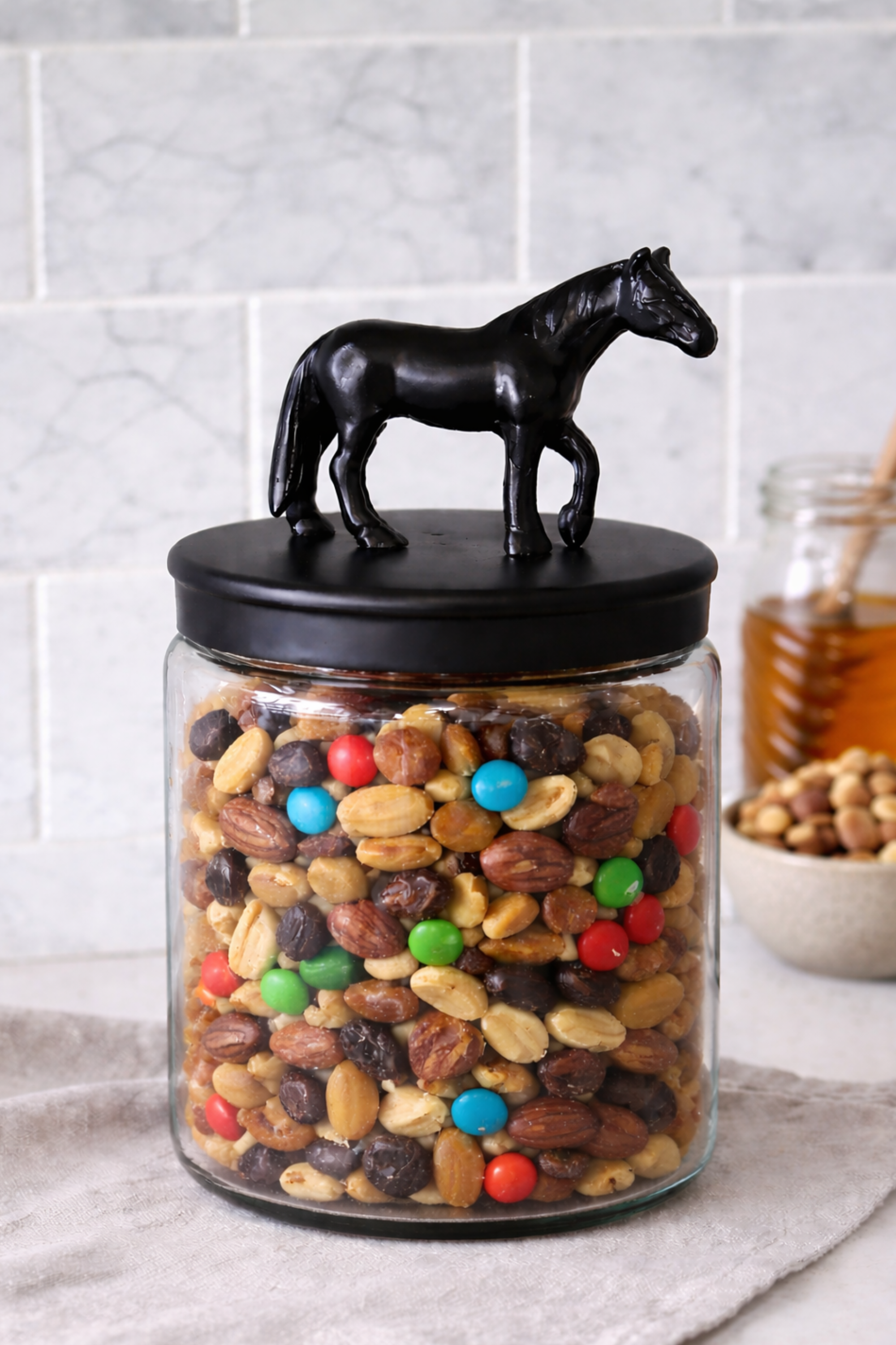 Nicolette Glass Jar - Black