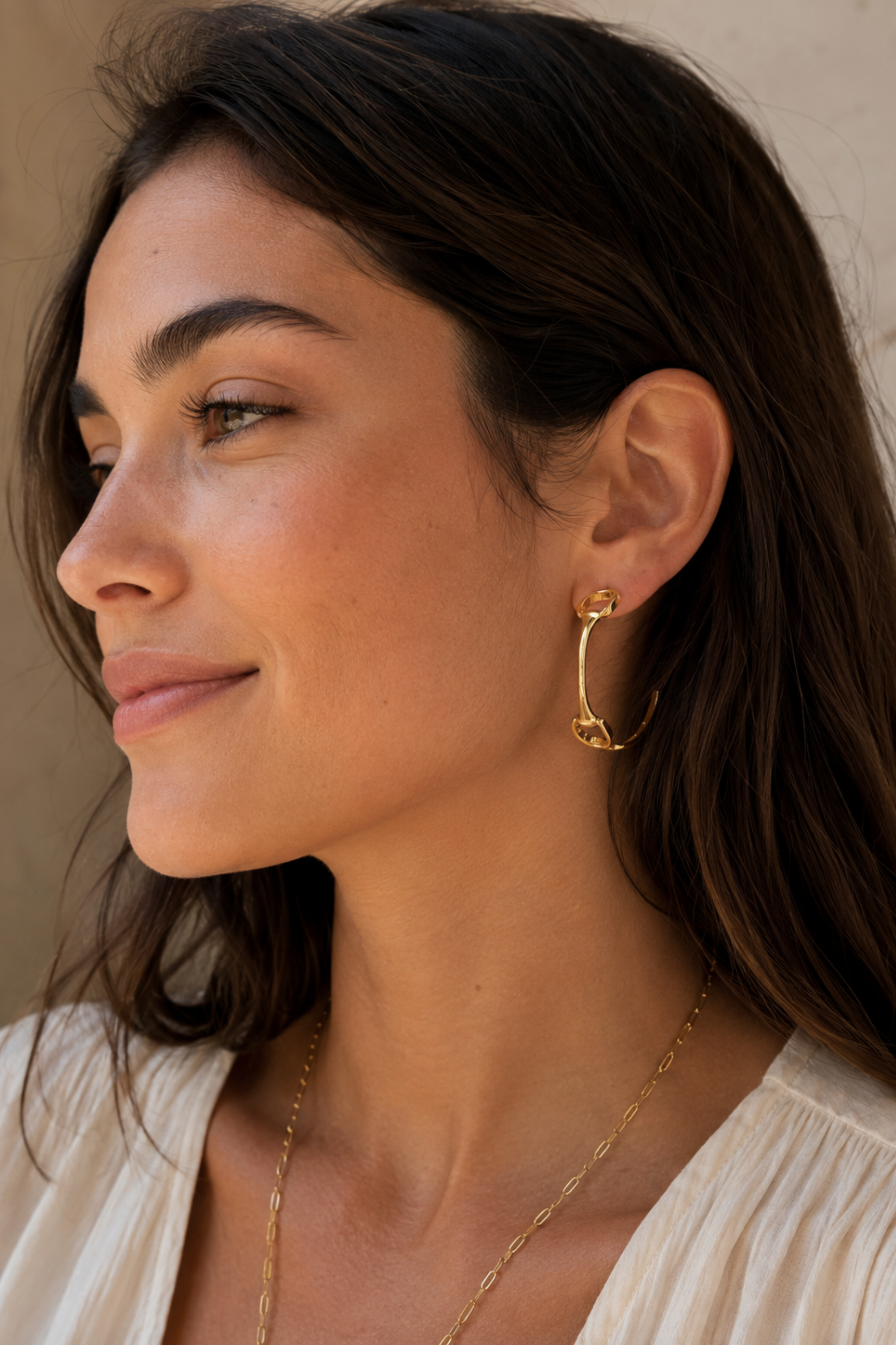 Olivia Snaffle Hoop Earrings