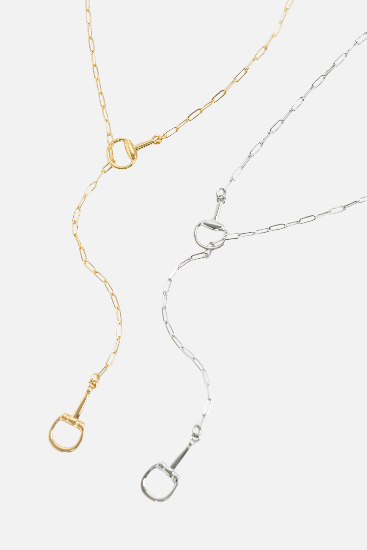 Palmer Bit Lariat Necklace - Gold