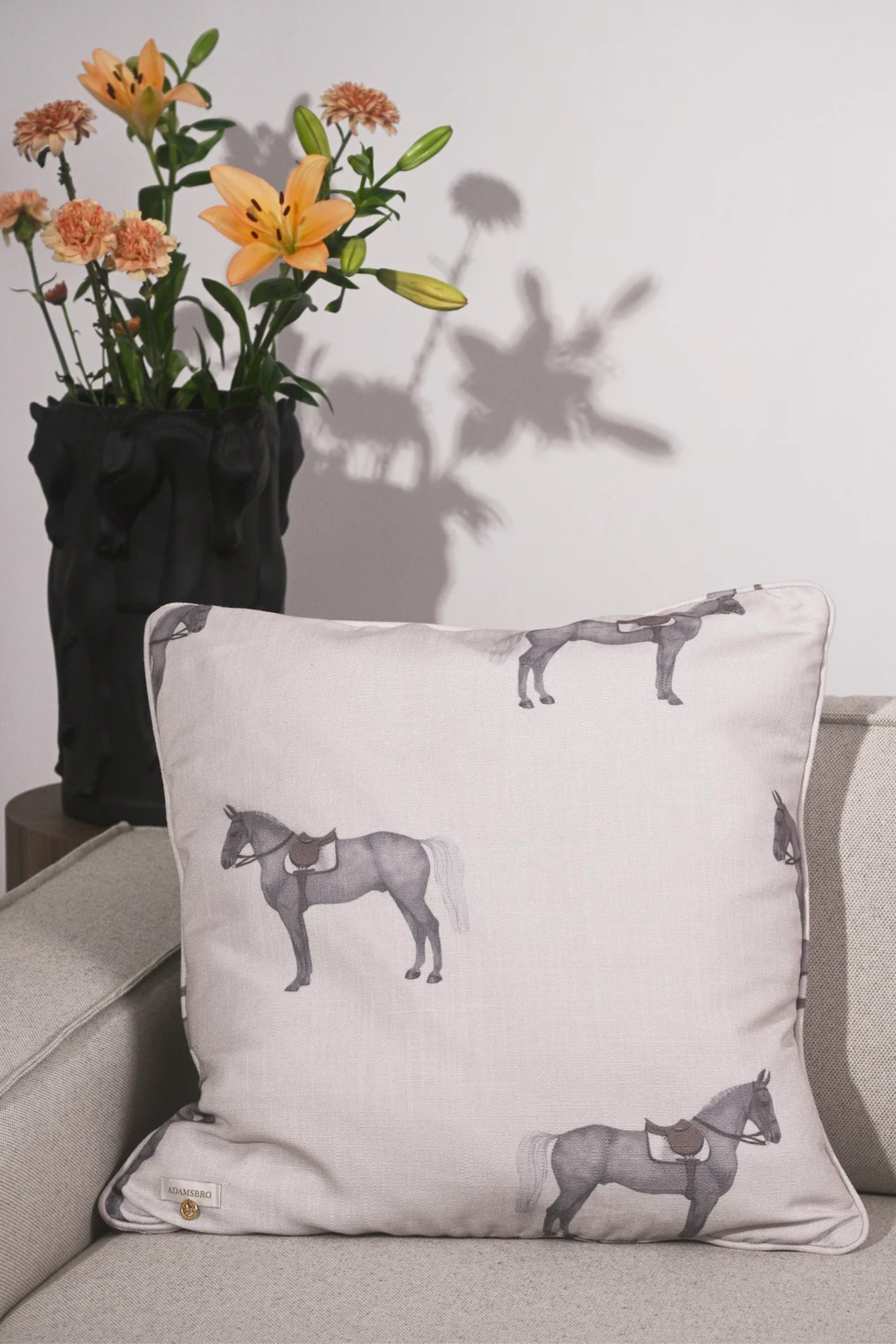 Petit Horse Linen Pillow