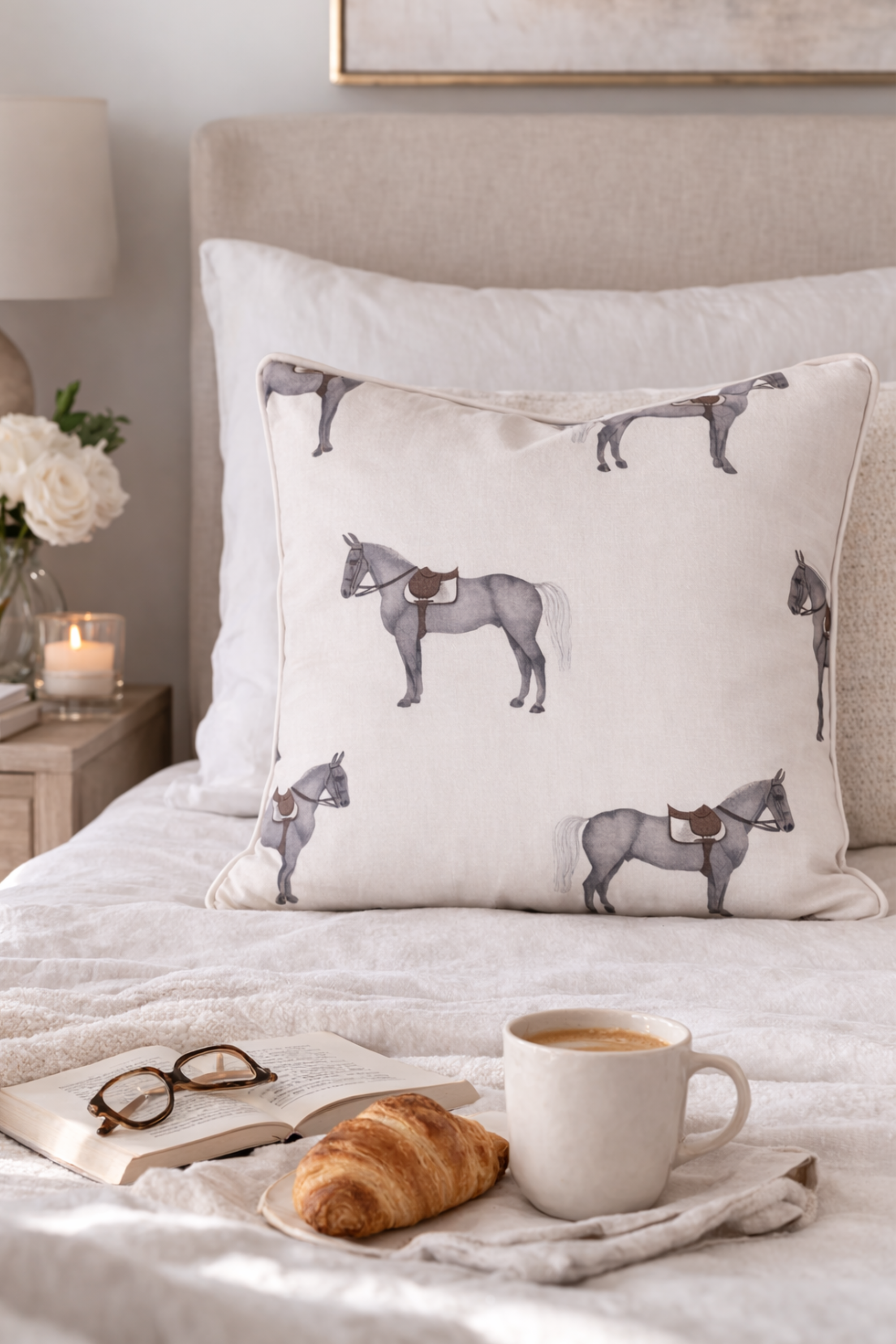 Petit Horse Linen Pillow