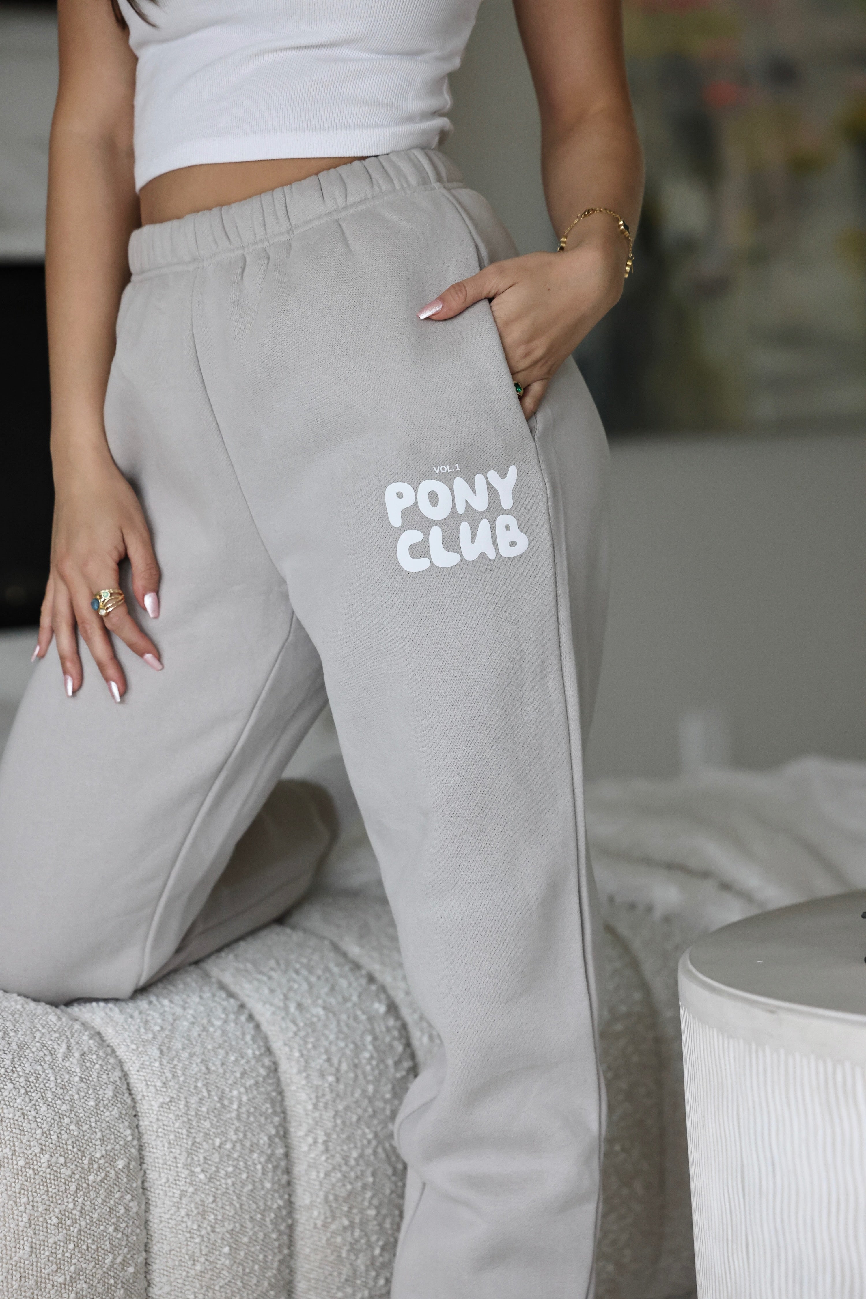 anrabess stylish equestrian pony club sweatpant putty