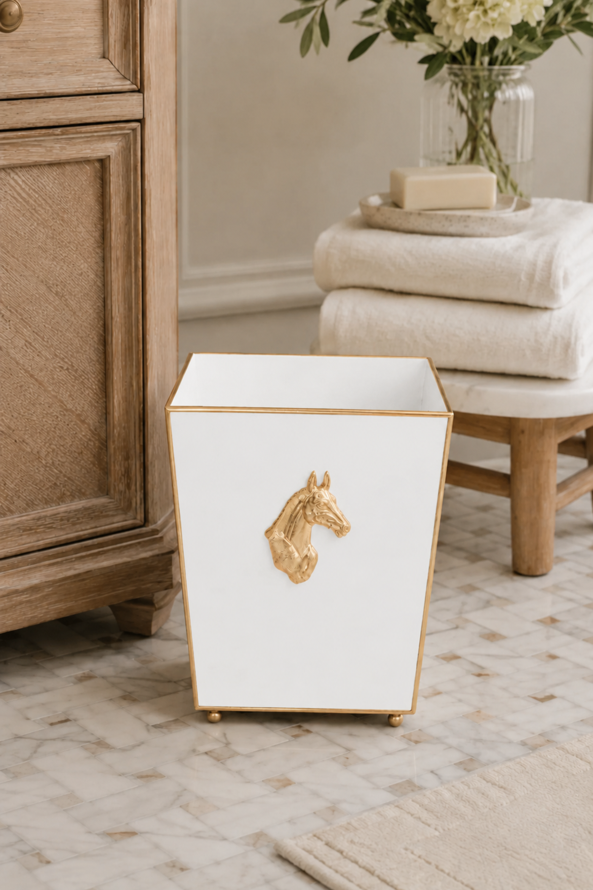 Regency Wastebasket - White