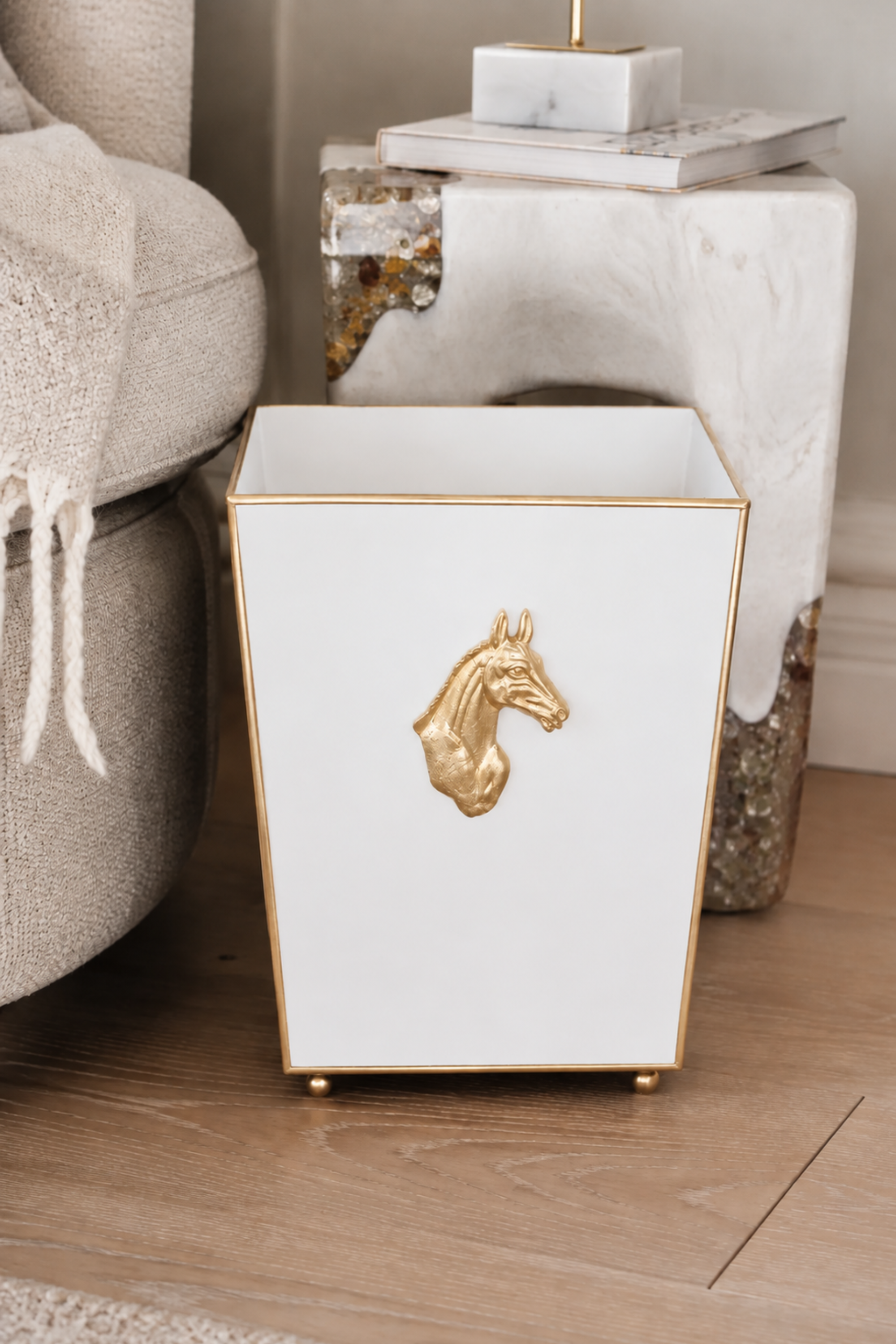 Regency Wastebasket - White