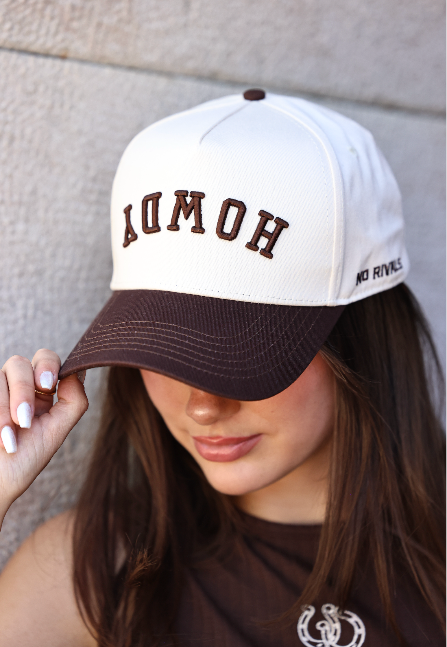 no rivals stylish equestrian howdy upside down hat espresso