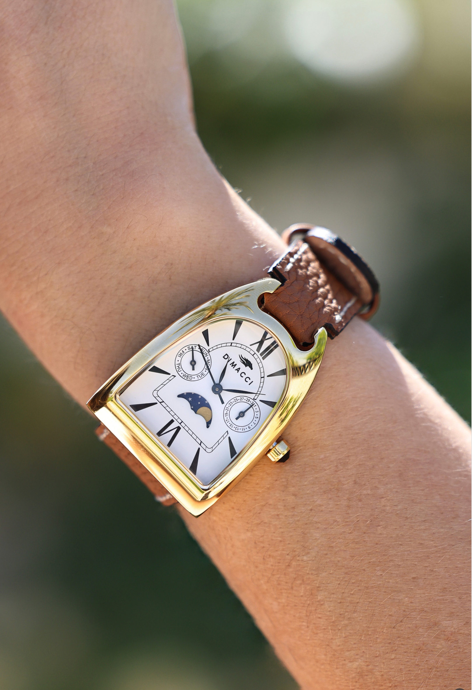 Deauville Stirrup Watch - Cognac