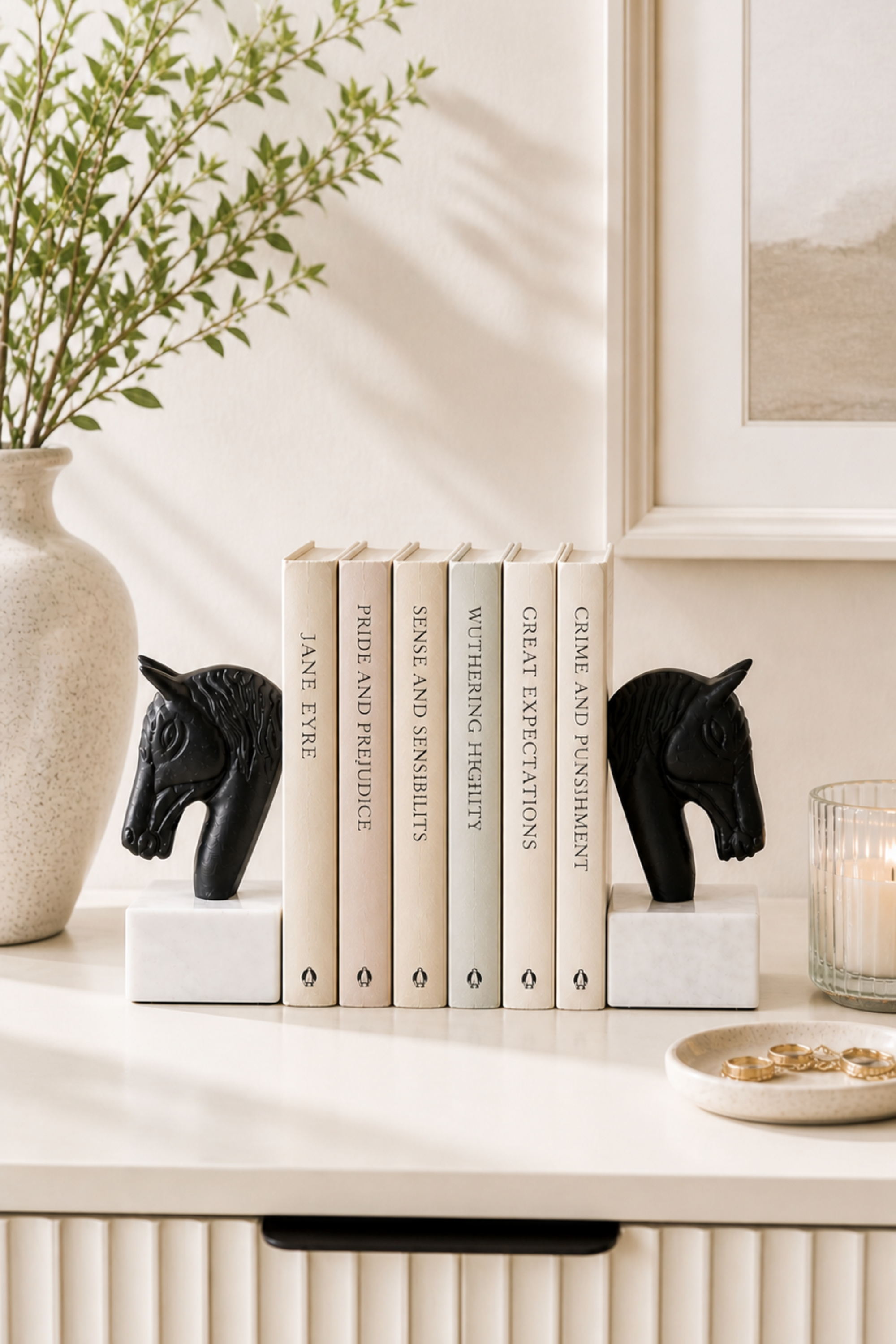 Shadow Marble Bookend Set