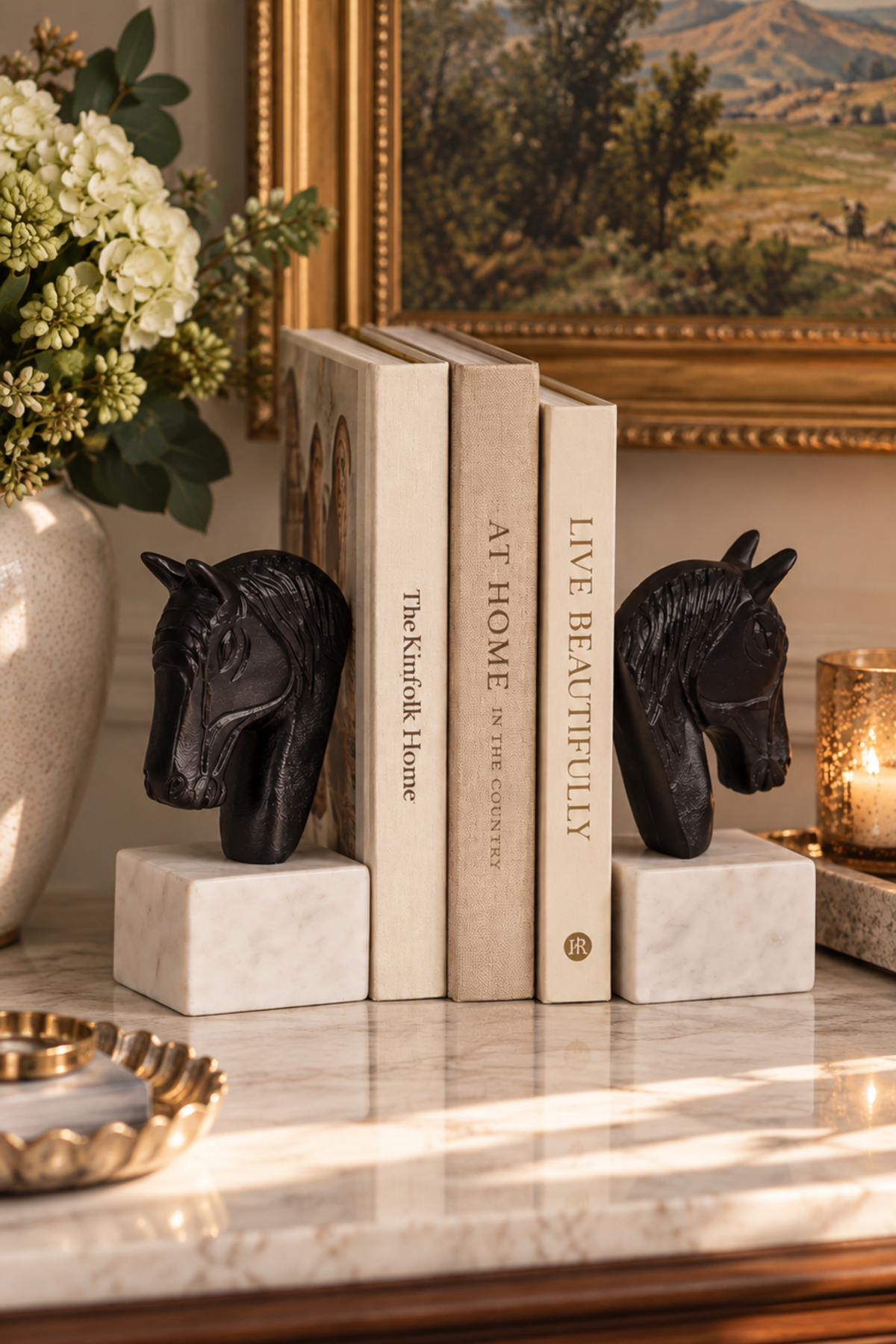 Shadow Marble Bookend Set