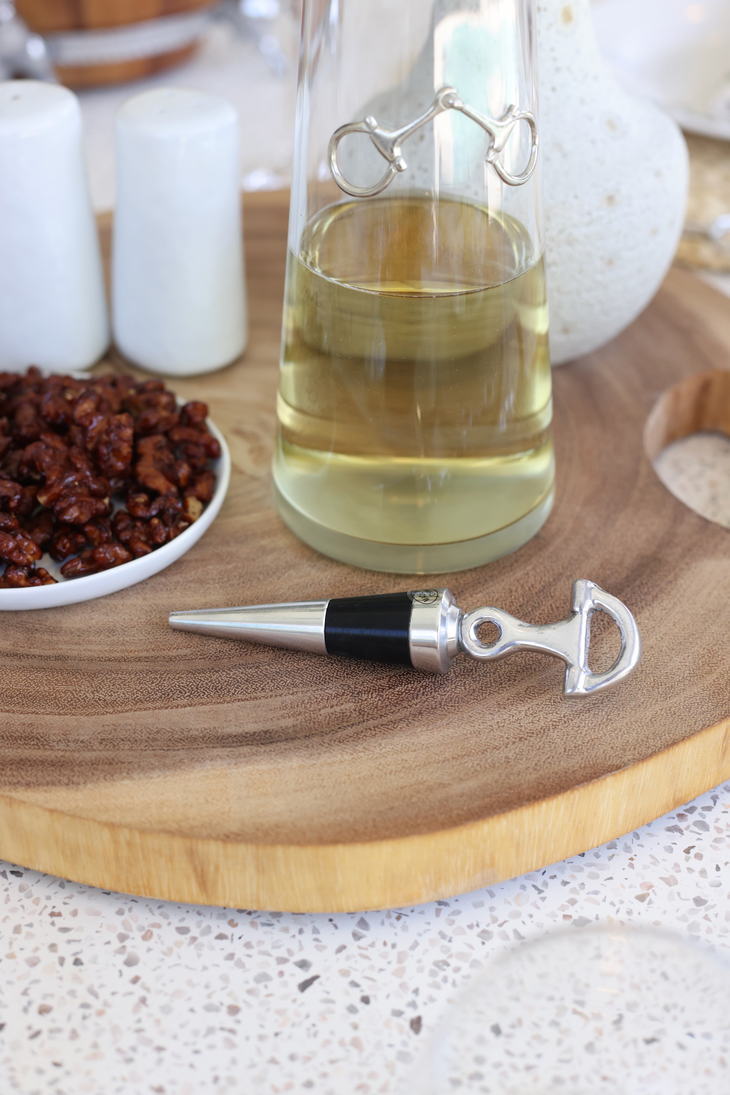 arthur court stylish equestrian show day snaffle wine bottle stop