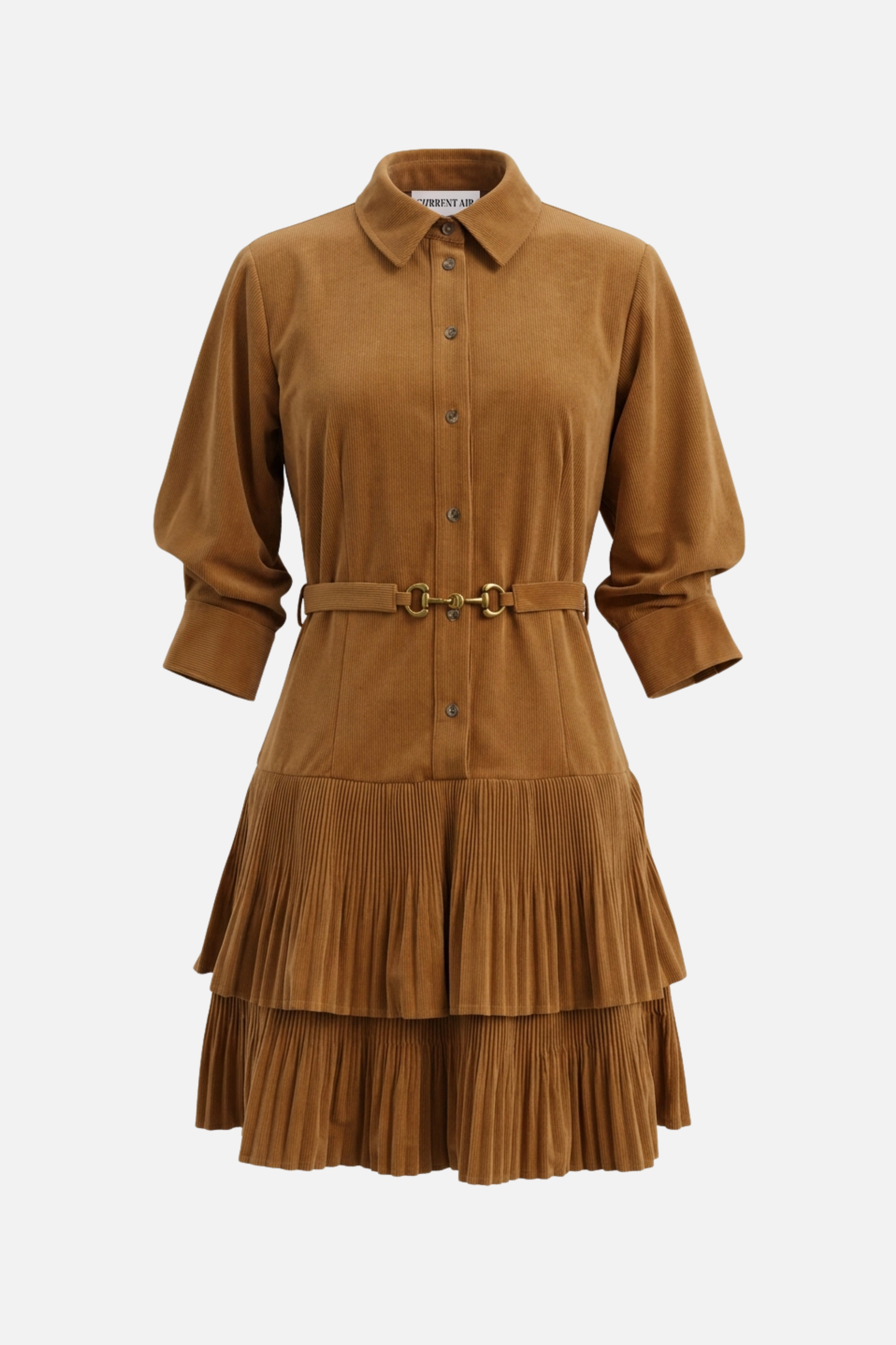 Sienna Bit Corduroy Dress - Spice