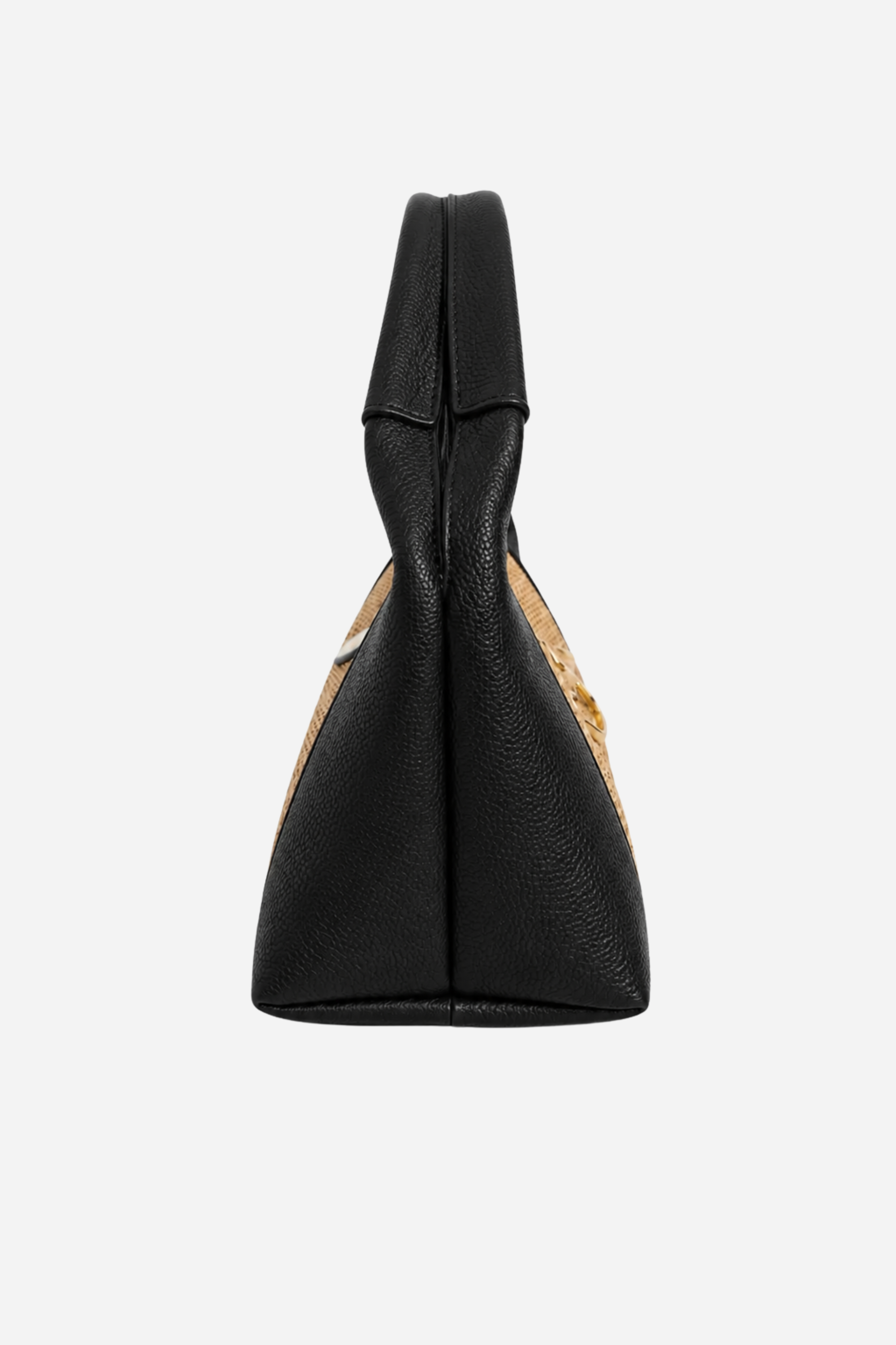 Sloane Small Raffia Saddle Bag - Black