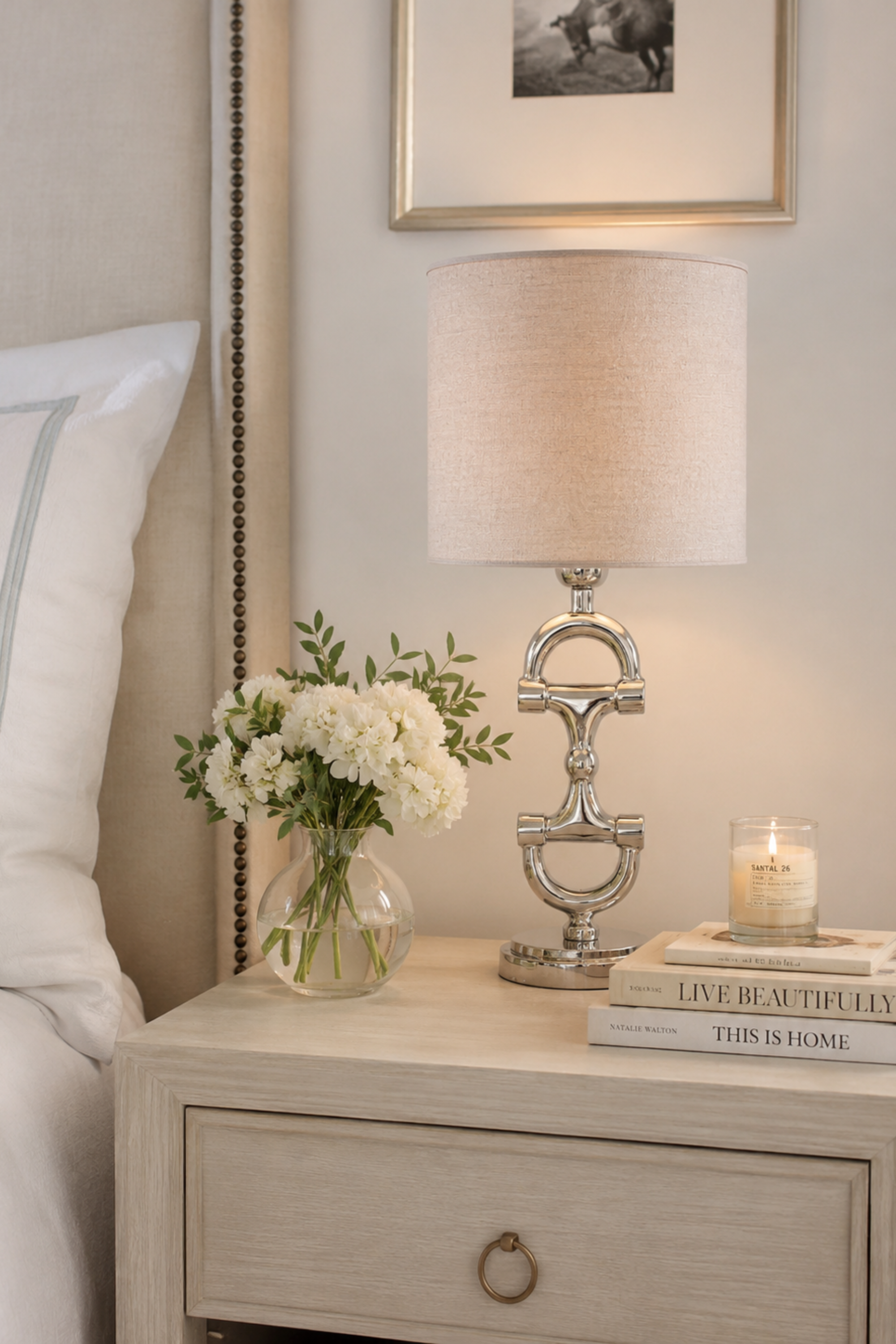 Snaffle Lamp Stand - Silver