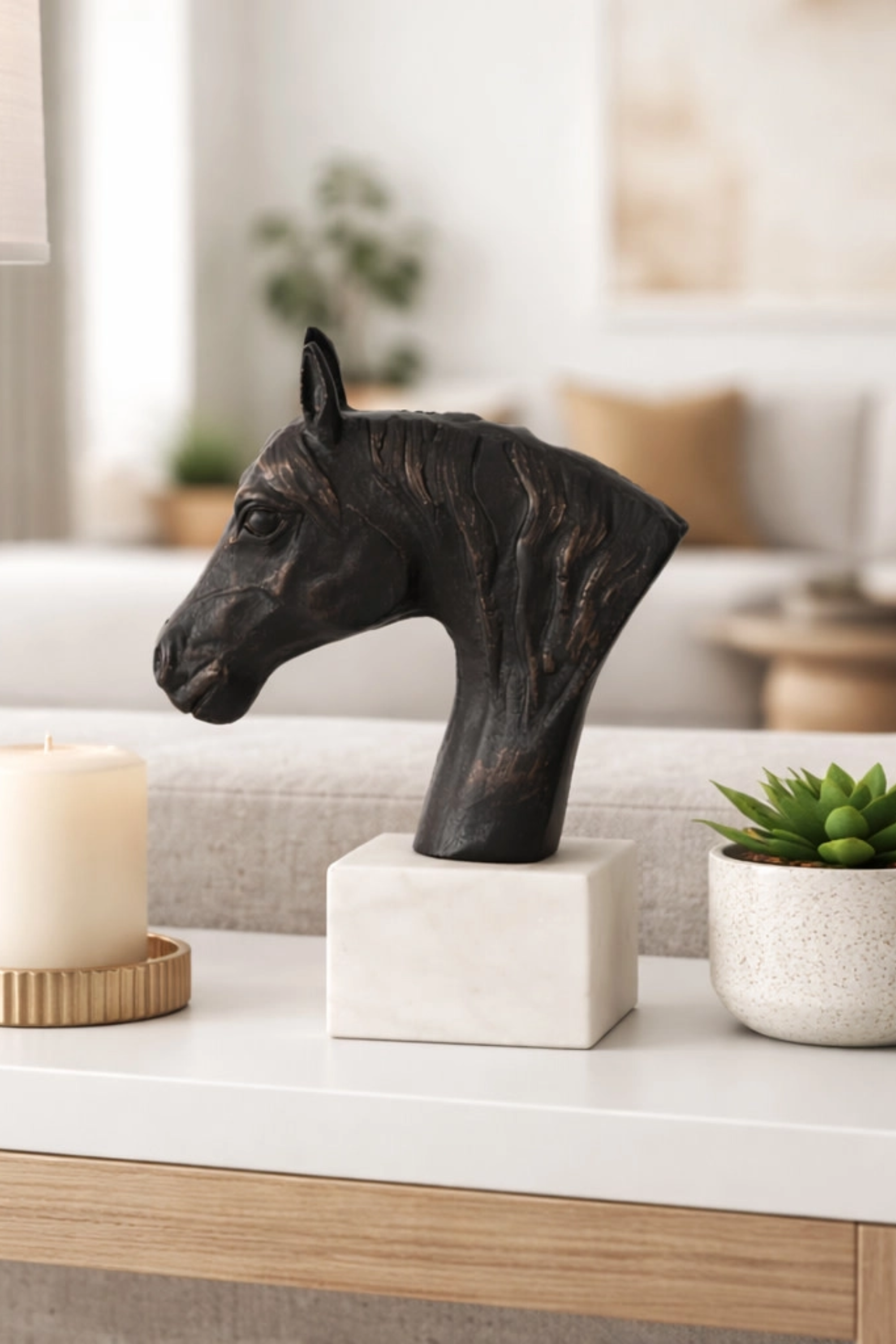 Solstice Horse Head Accent