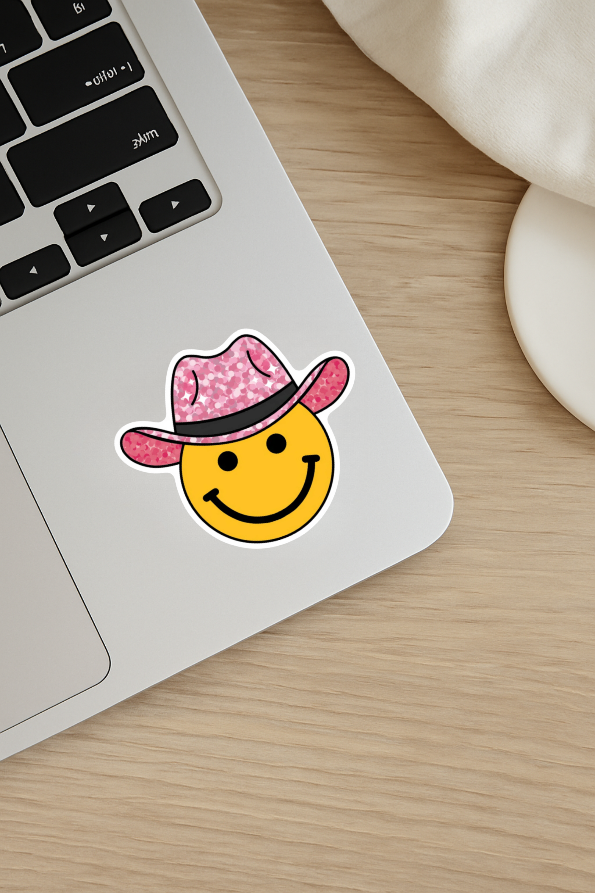 Sparkly Smiley Face Sticker