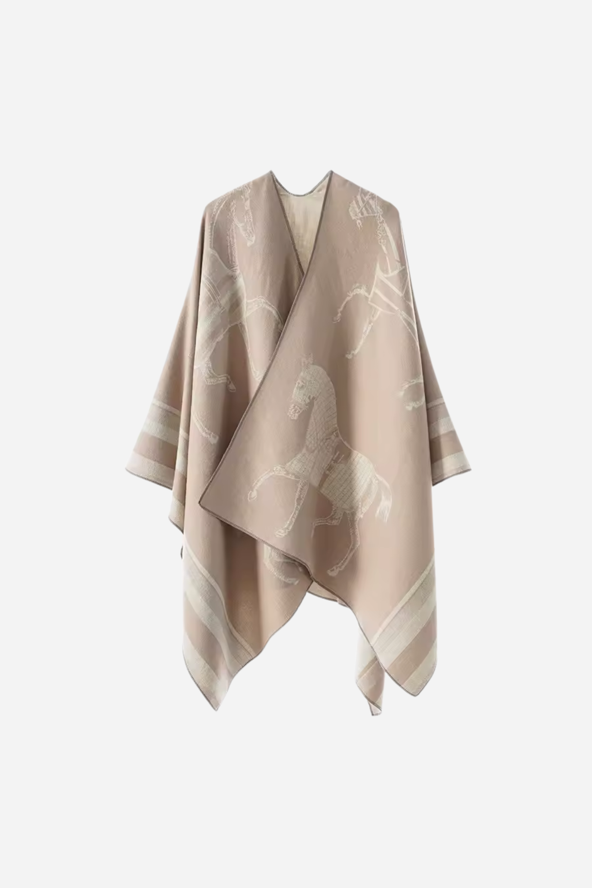 St. Moritz Equestrian Poncho - Taupe