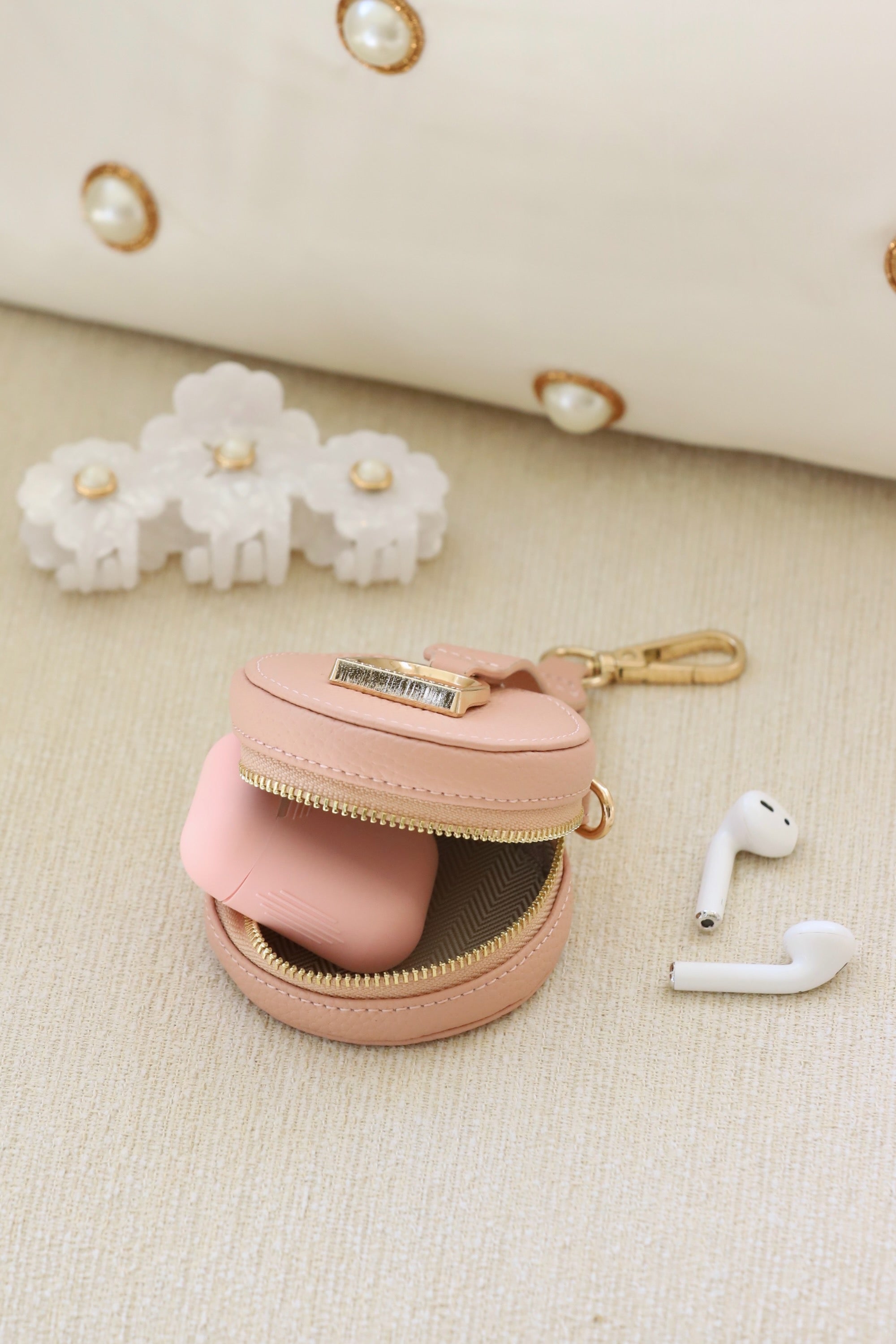 oakbark & chrome stylish equestrian stirrup accessory case blush