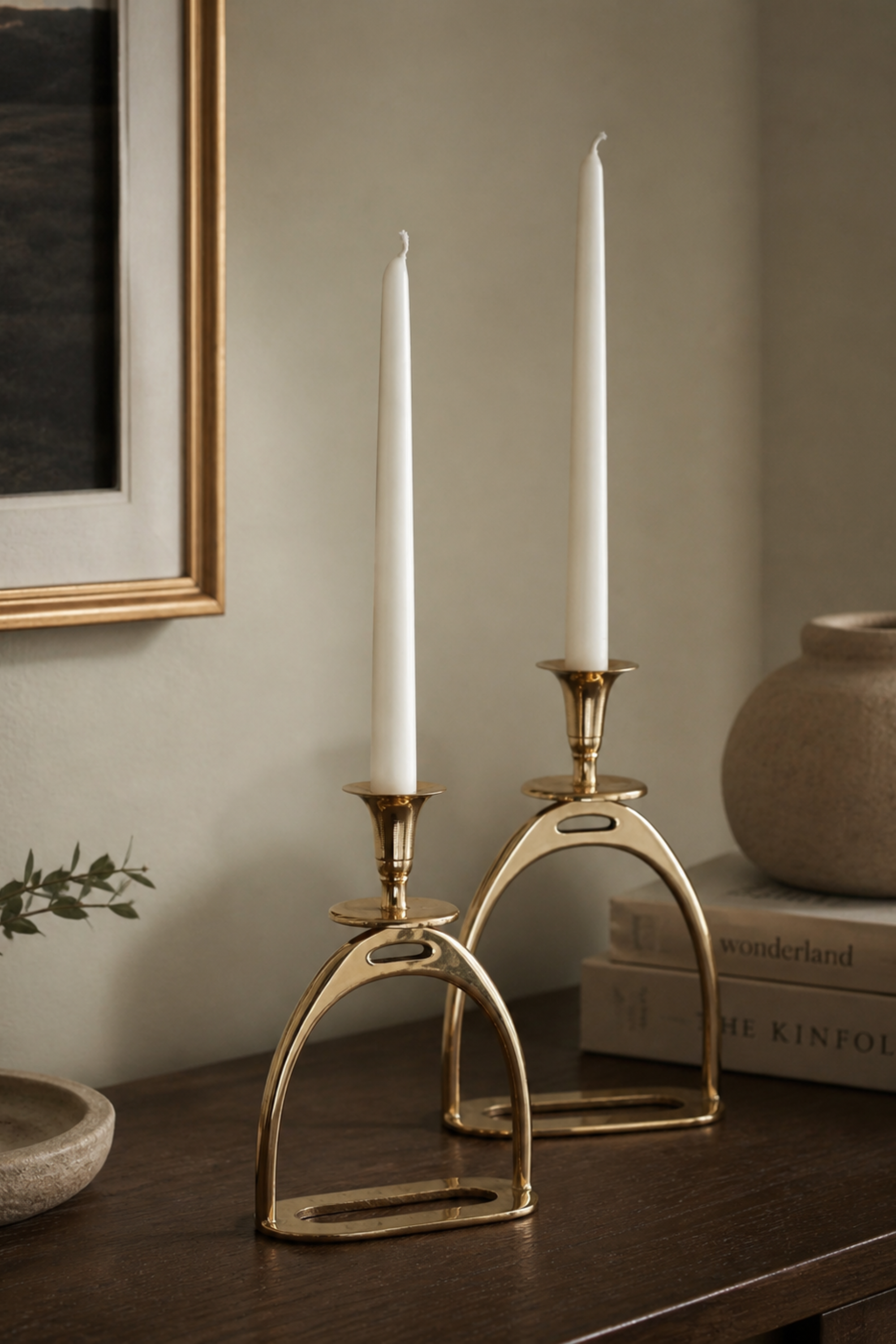 Stirrup Candle Holder - Gold