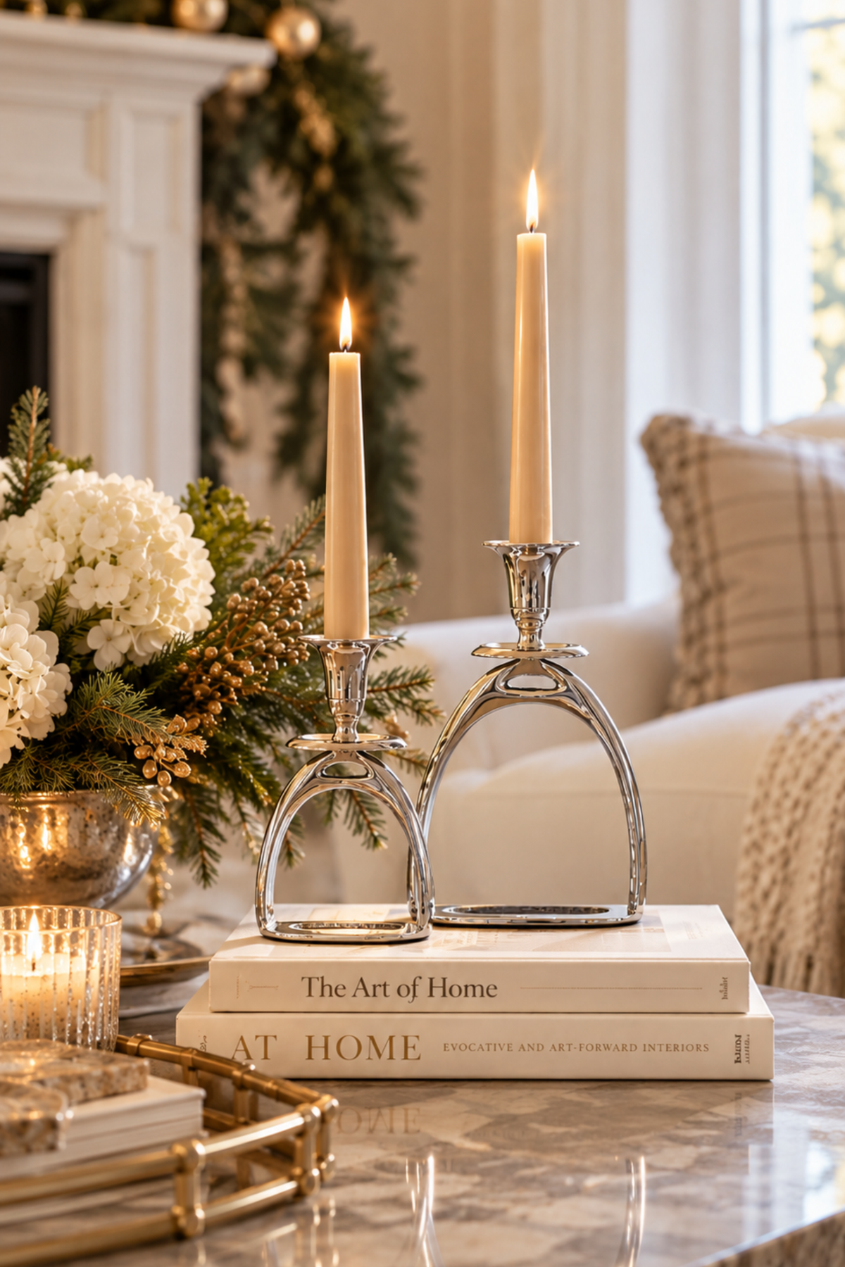 Stirrup Candle Holder - Silver