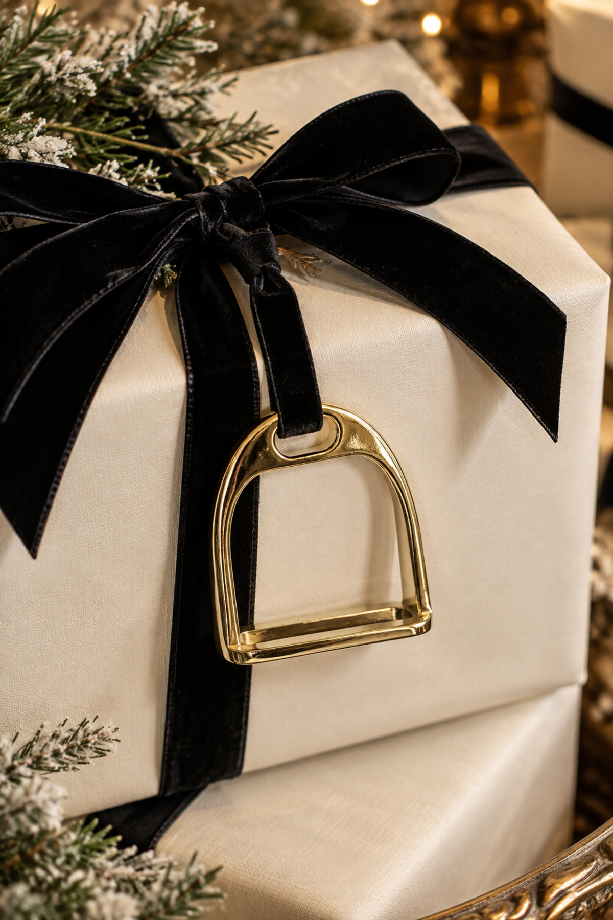 Stirrup Ornament - Gold