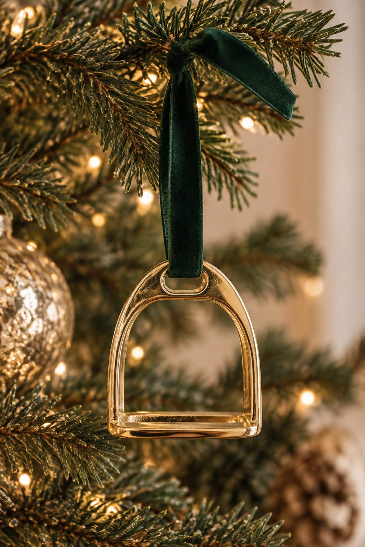 Stirrup Ornament - Gold