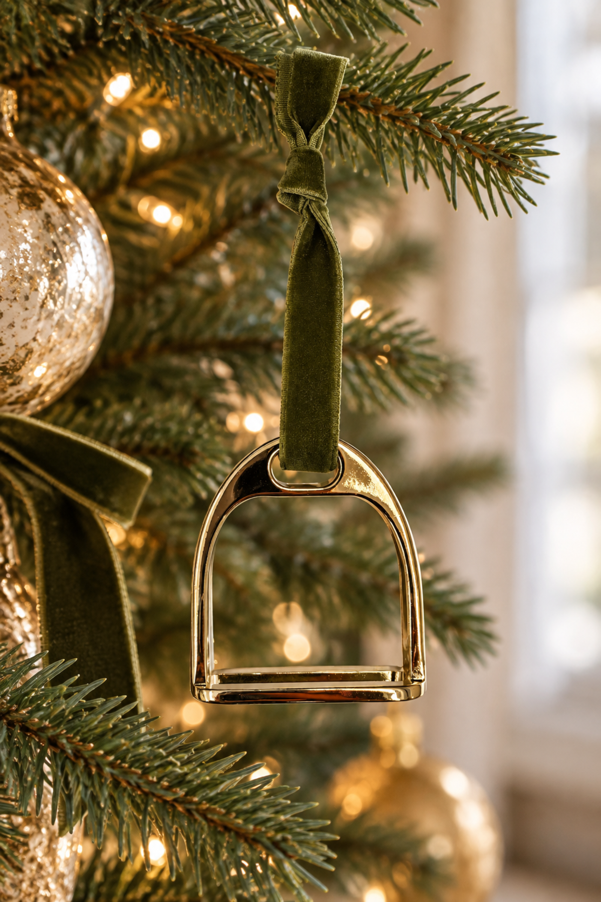 Stirrup Ornament - Gold