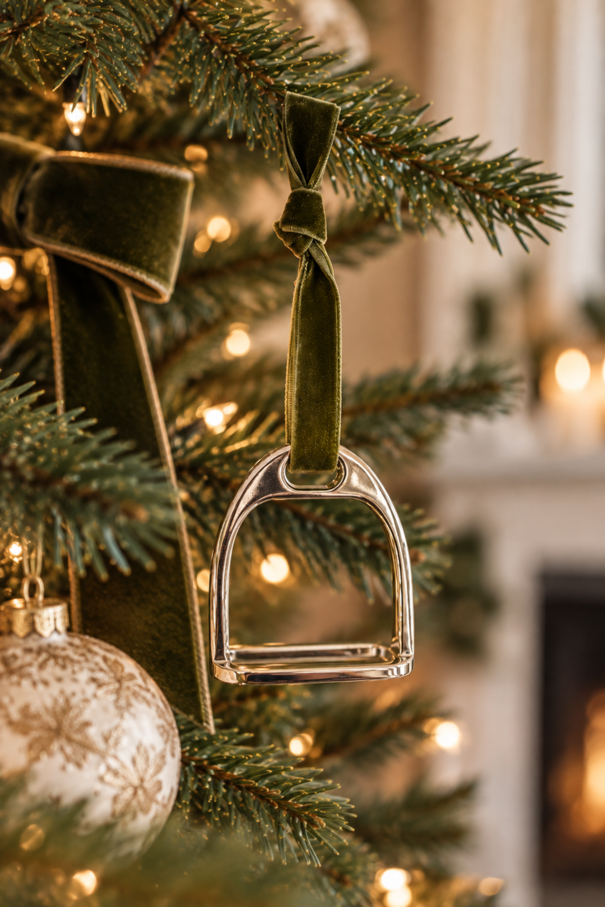 Stirrup Ornament - Silver
