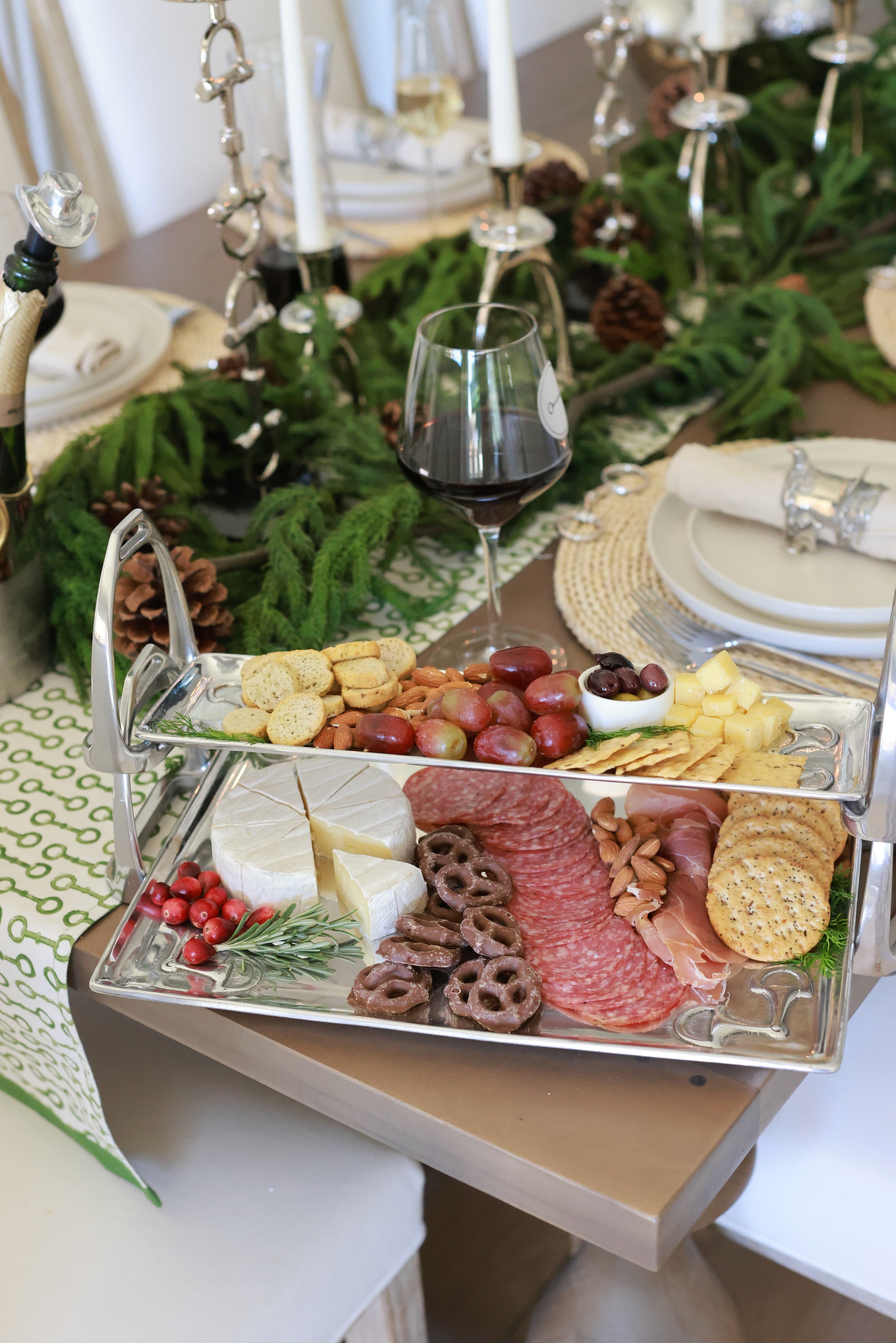 arthur court stylish equestrian large stirrup silver serving tray