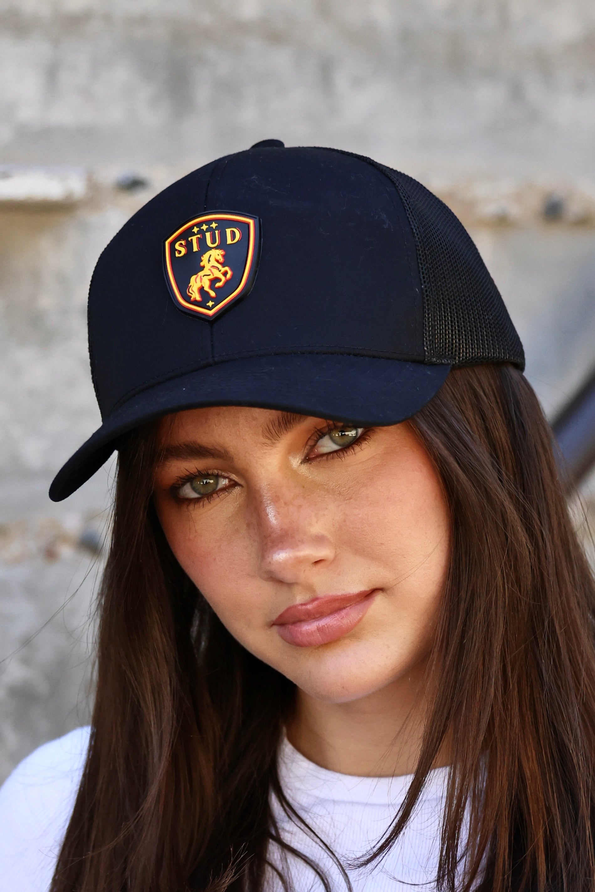 IPS stylish equestrian stud trucker hat